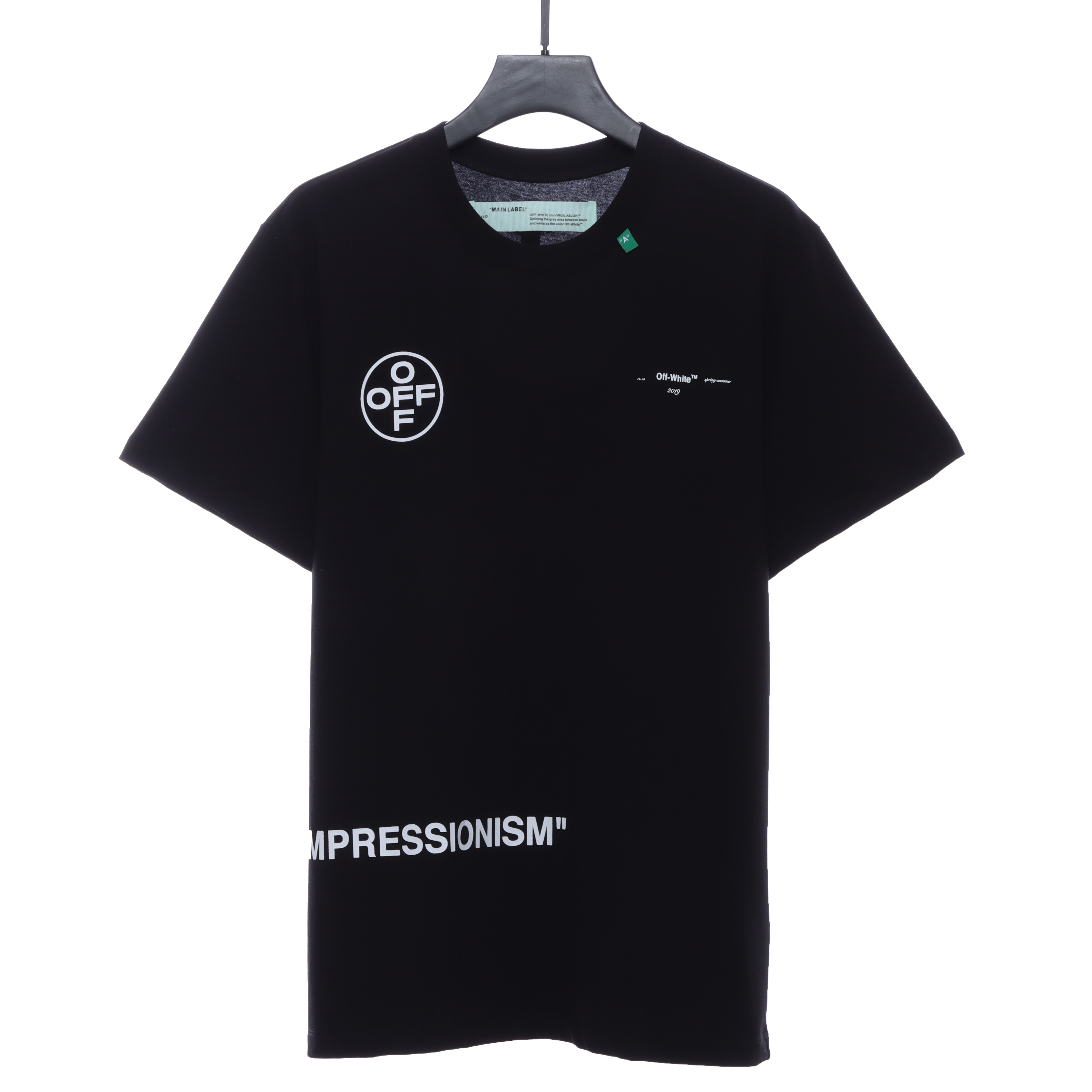 OW Graffiti Pink Arrow Short Sleeve Black