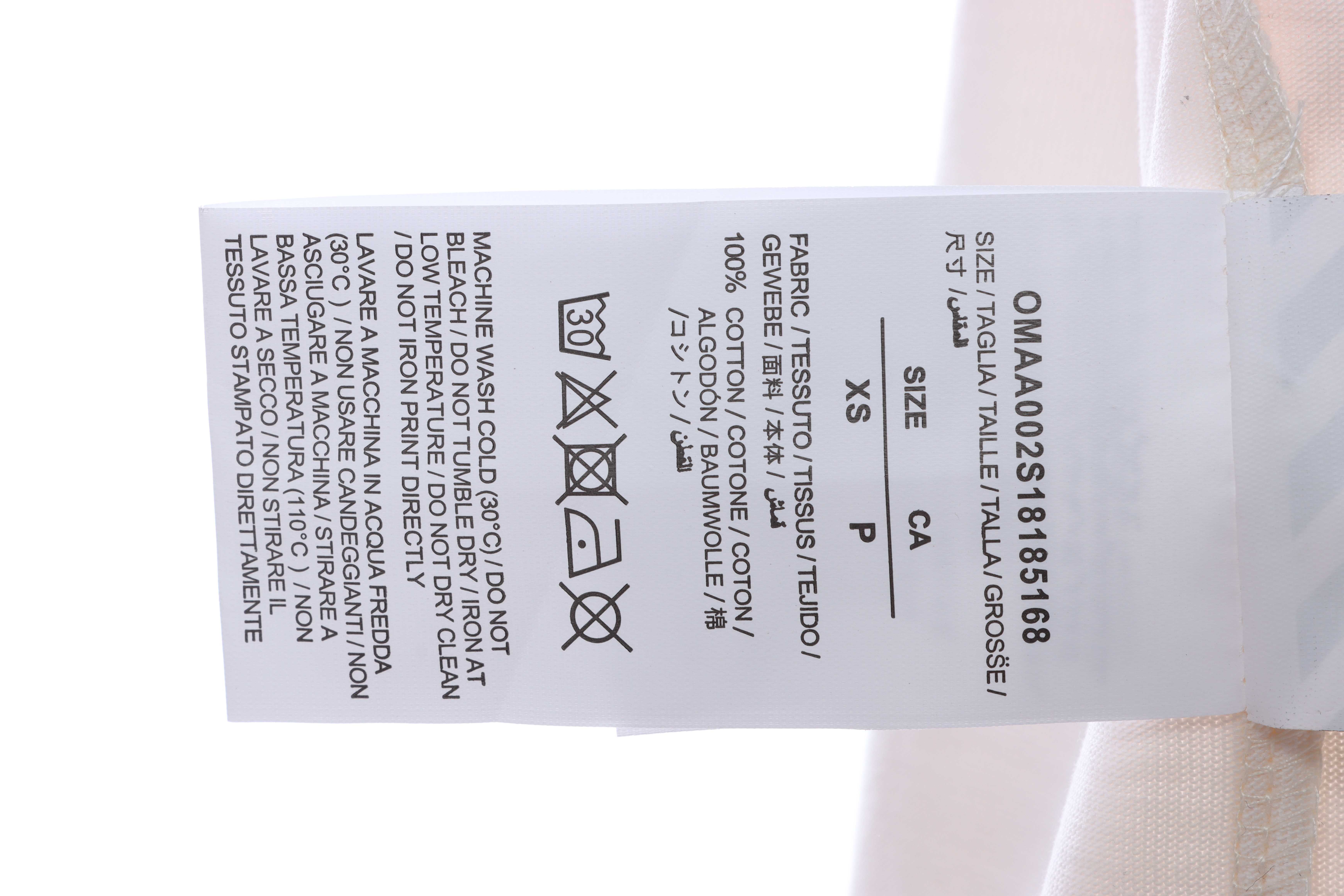 OW Graffiti Pink Arrow Short Sleeve White