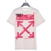 OW Graffiti Pink Arrow Short Sleeve White