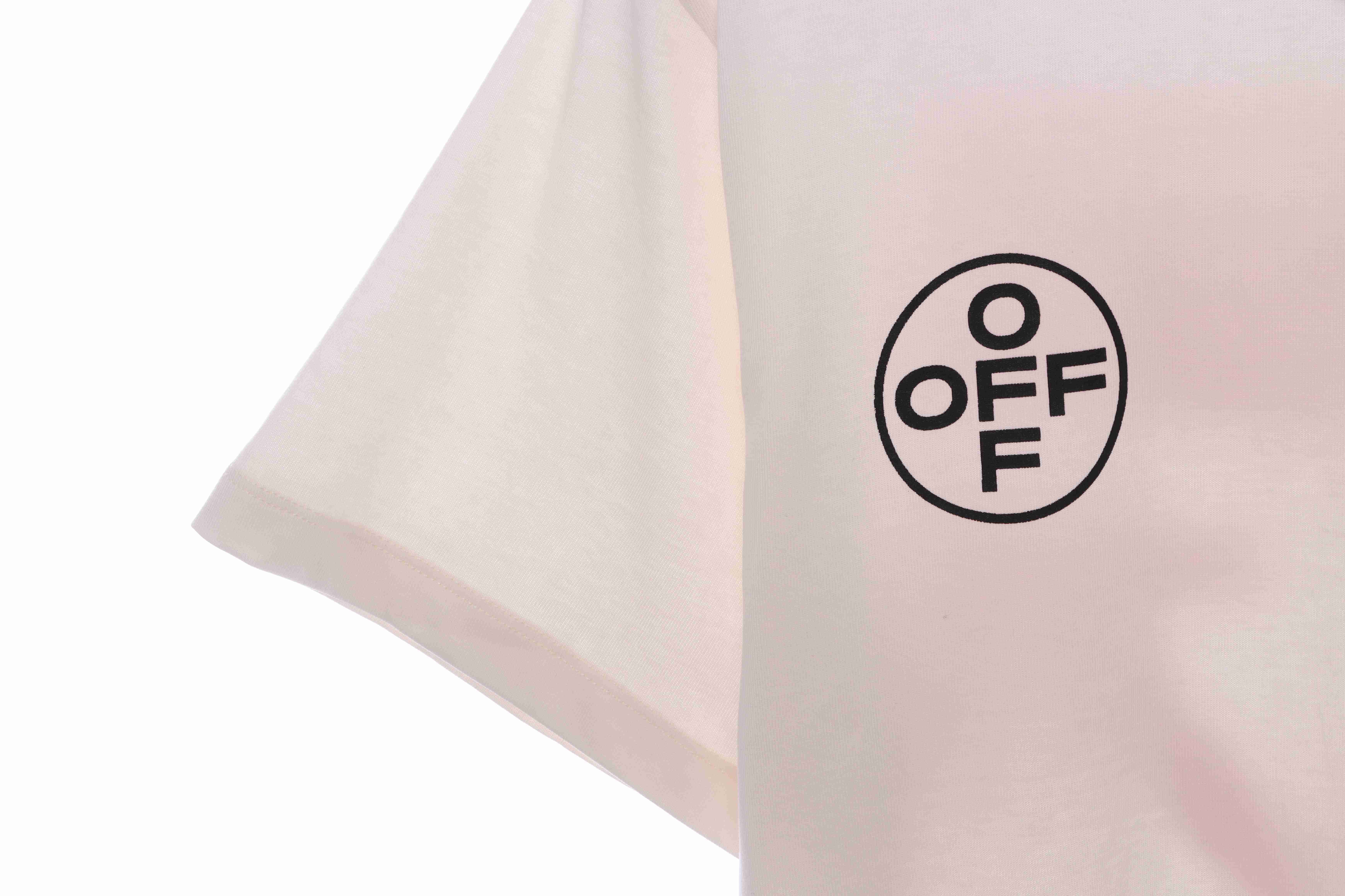 OW Graffiti Pink Arrow Short Sleeve White