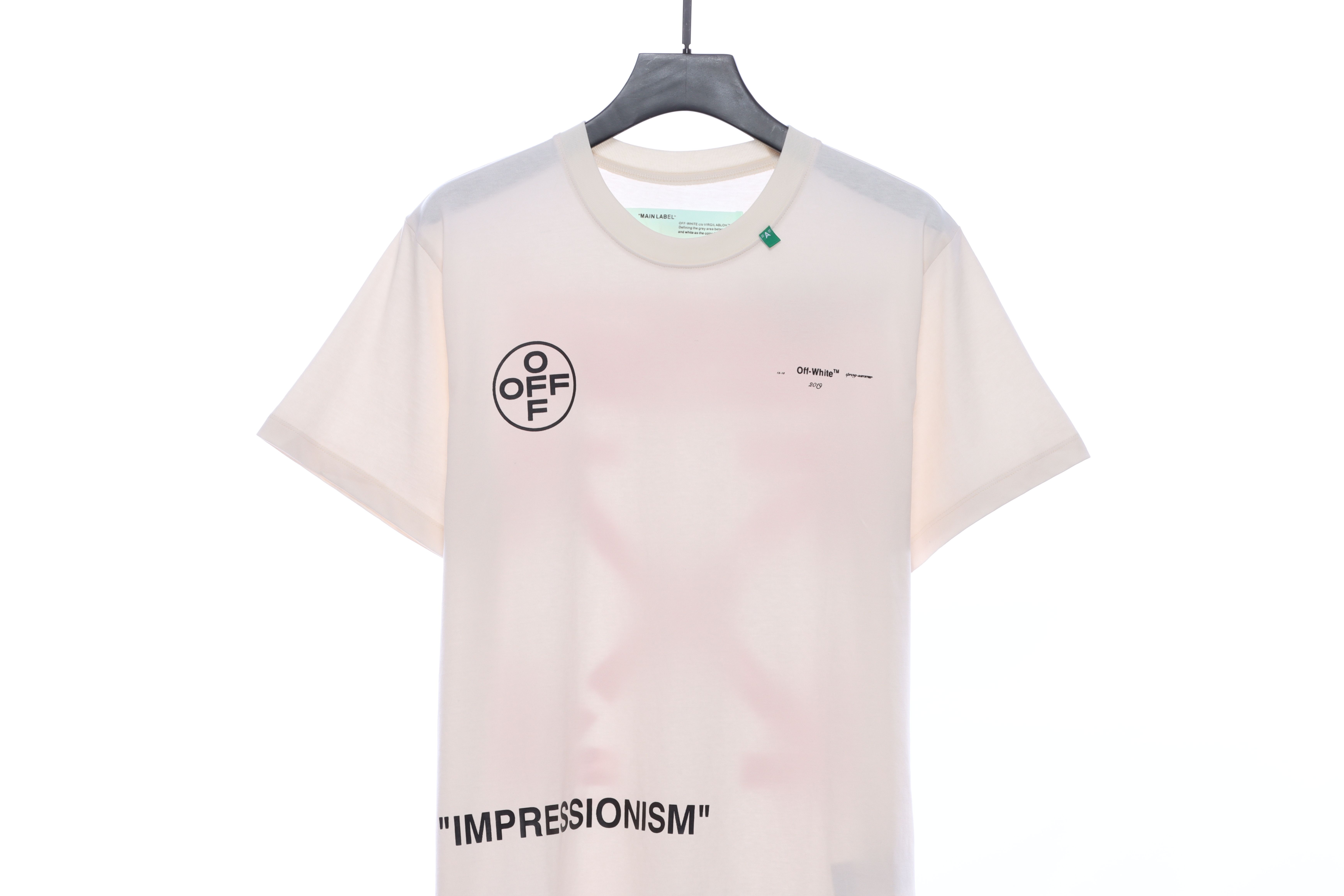 OW Graffiti Pink Arrow Short Sleeve White