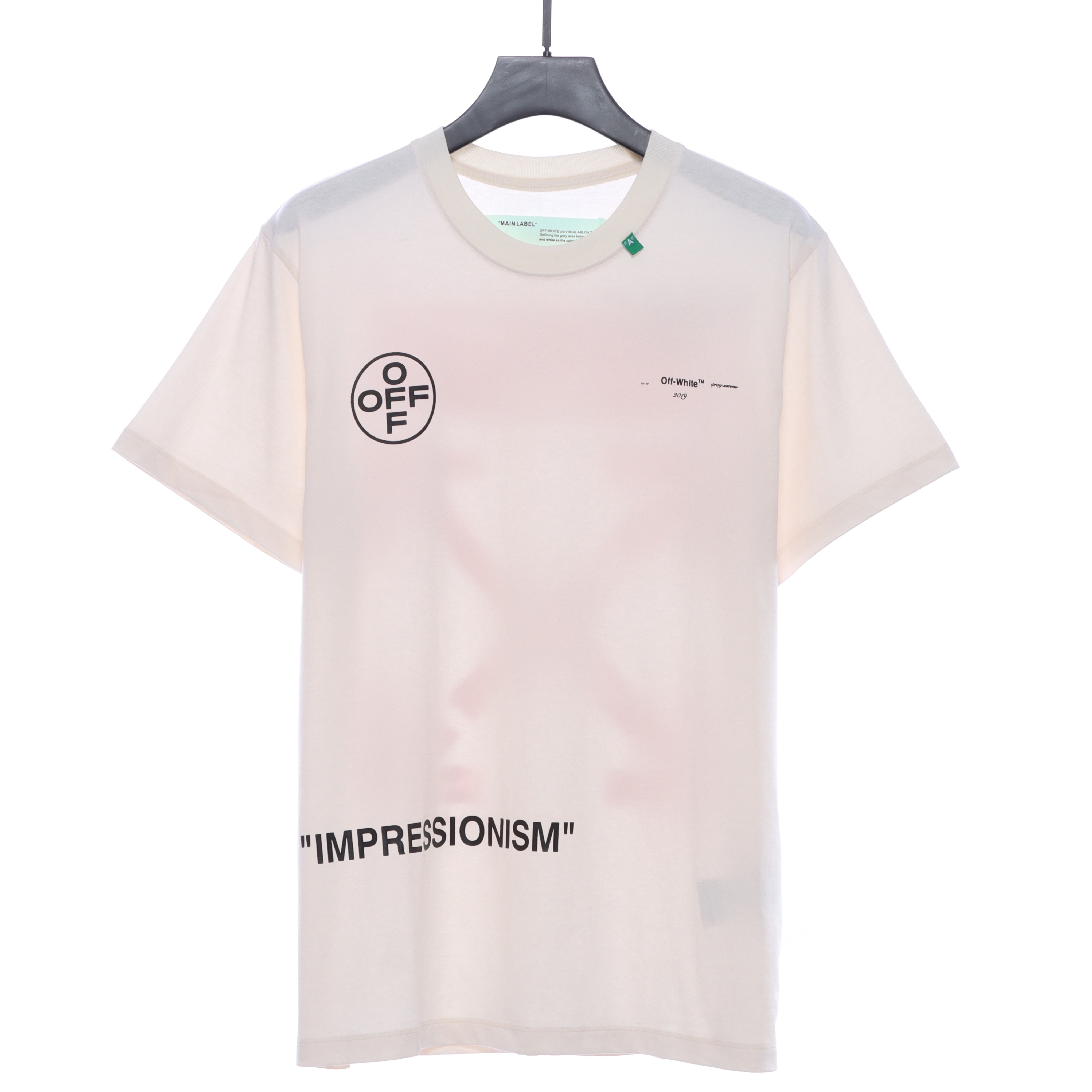 OW Graffiti Pink Arrow Short Sleeve White