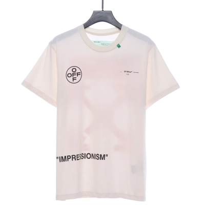 OW Graffiti Pink Arrow Short Sleeve White 02