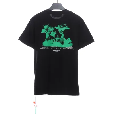 OW Green Mushroom Print Short Sleeve (Special Offer) Black 01