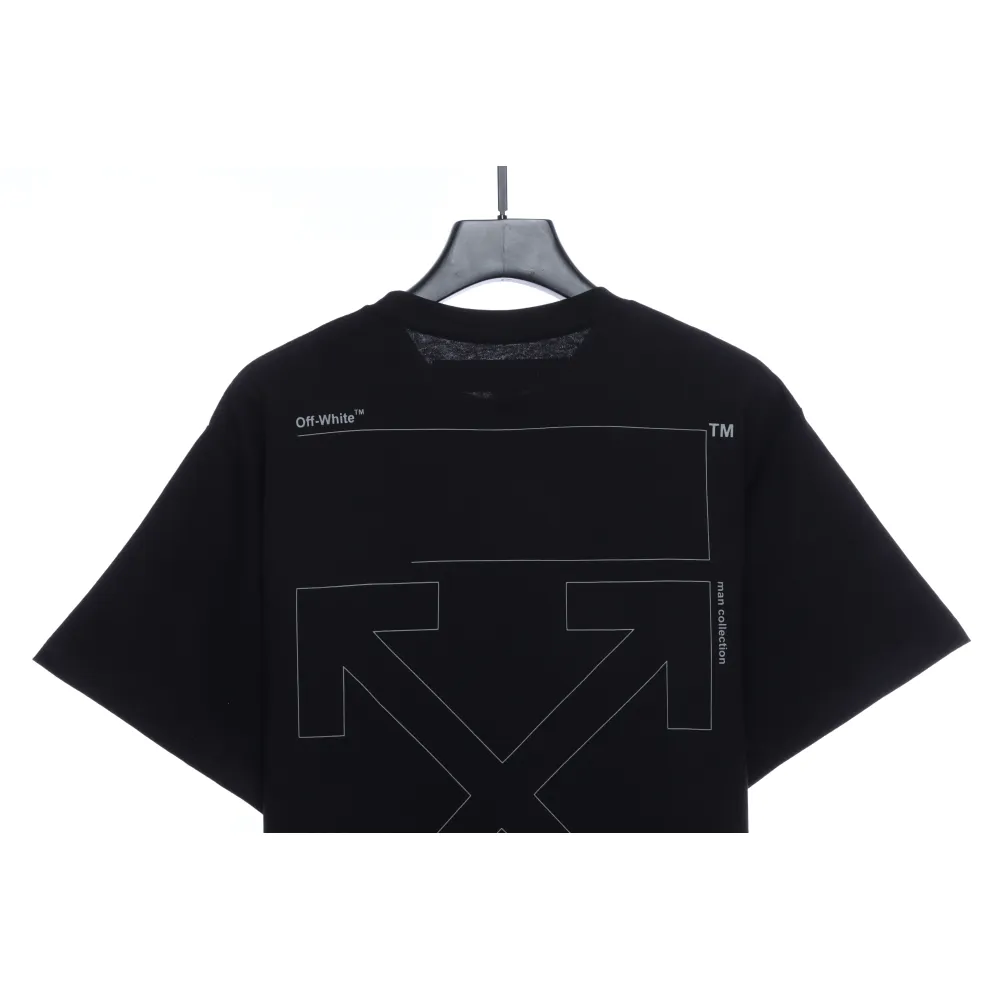 OW Incomplete Arrow Short Sleeve Black