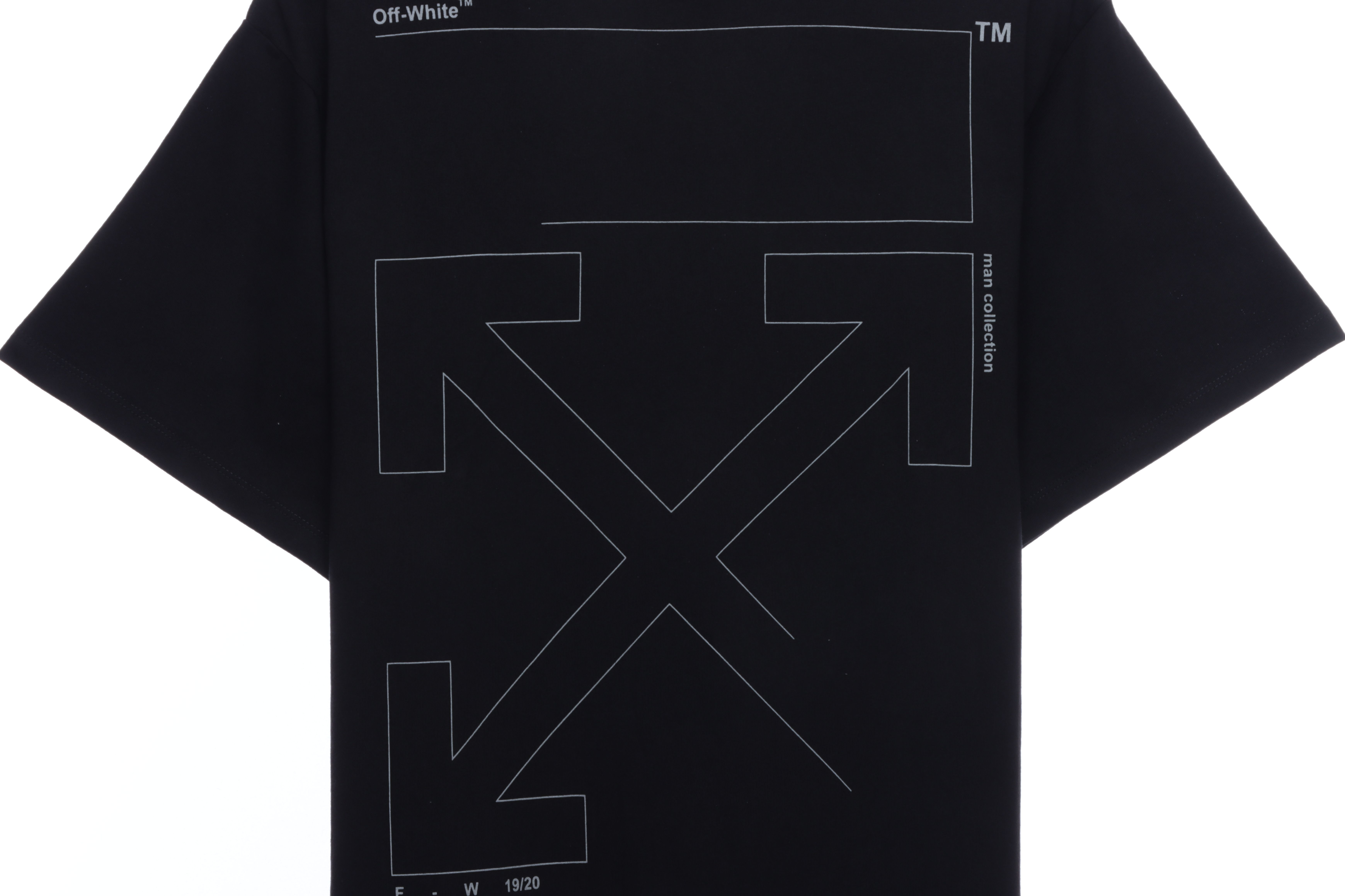 OW Incomplete Arrow Short Sleeve Black
