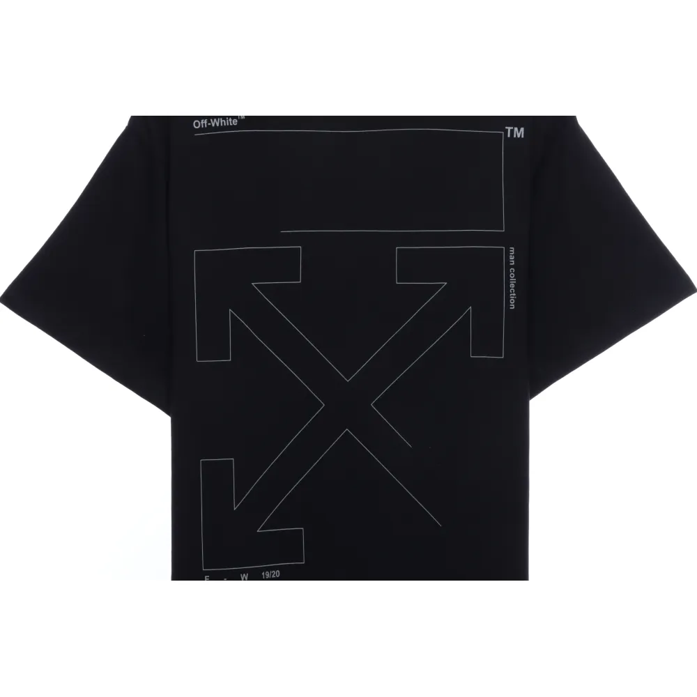OW Incomplete Arrow Short Sleeve Black