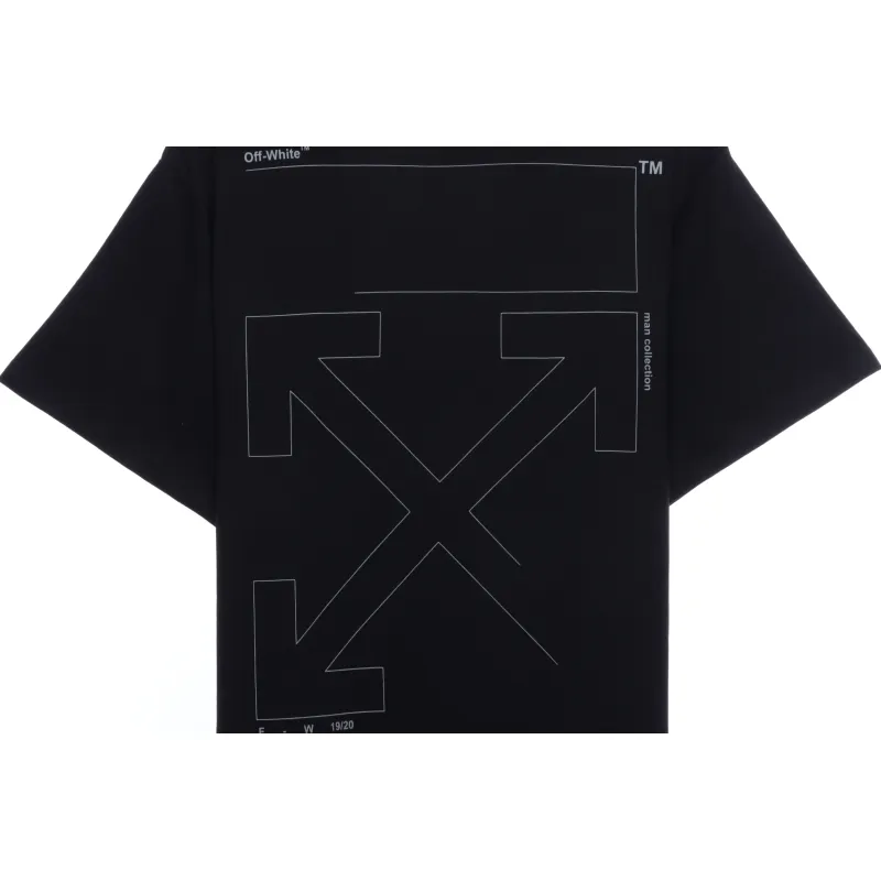 OW Incomplete Arrow Short Sleeve Black