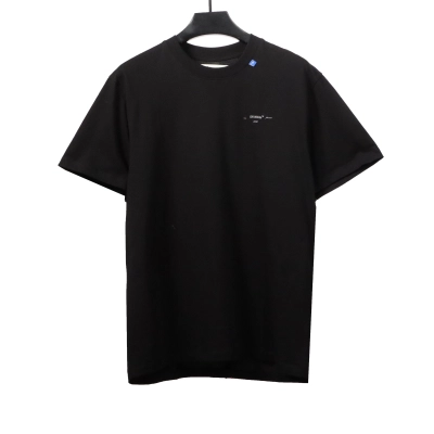 OW Incomplete Lines Arrow Printed Short Sleeve Black 02