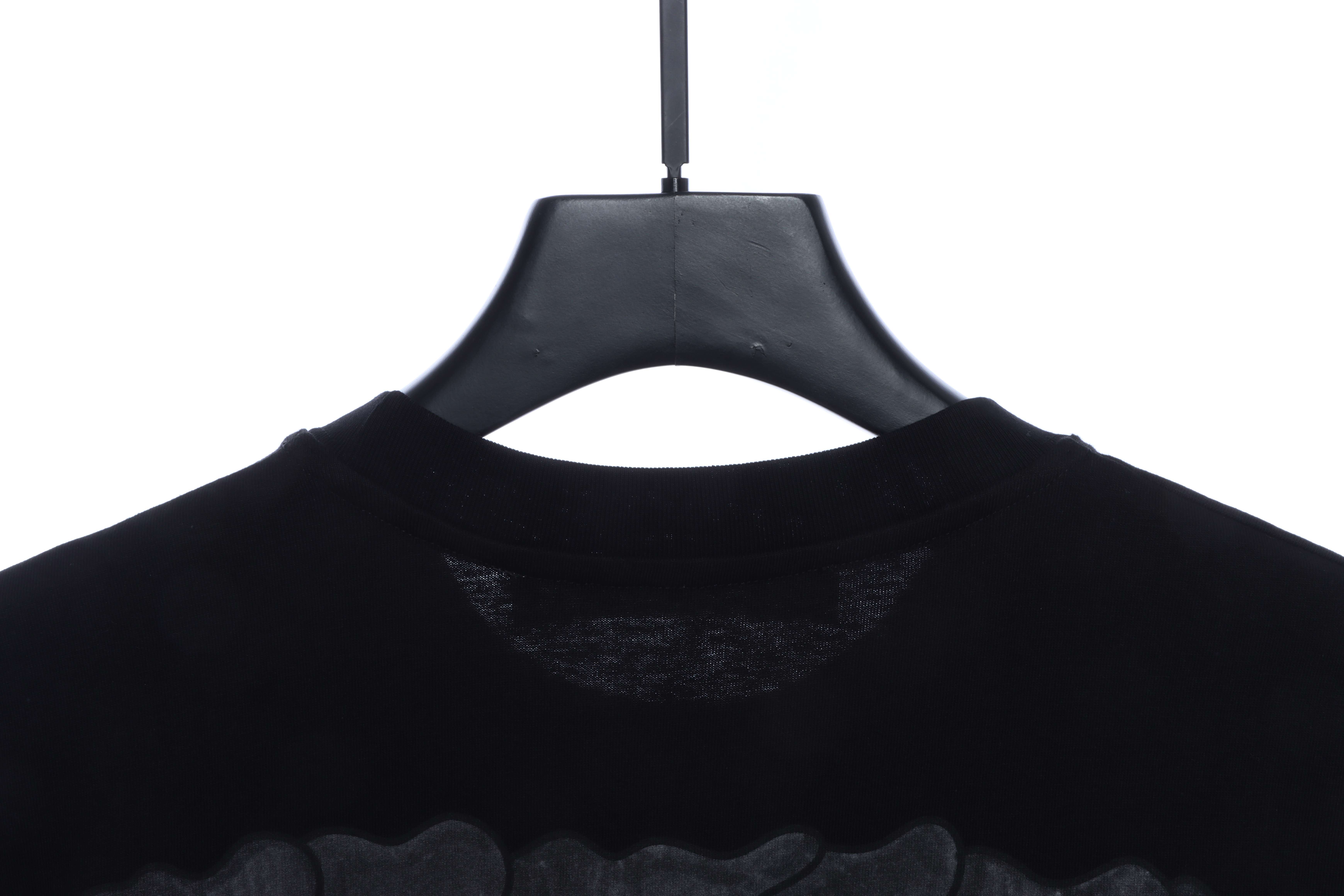 OW Melting Arrow Printed Short Sleeve Black and Gray