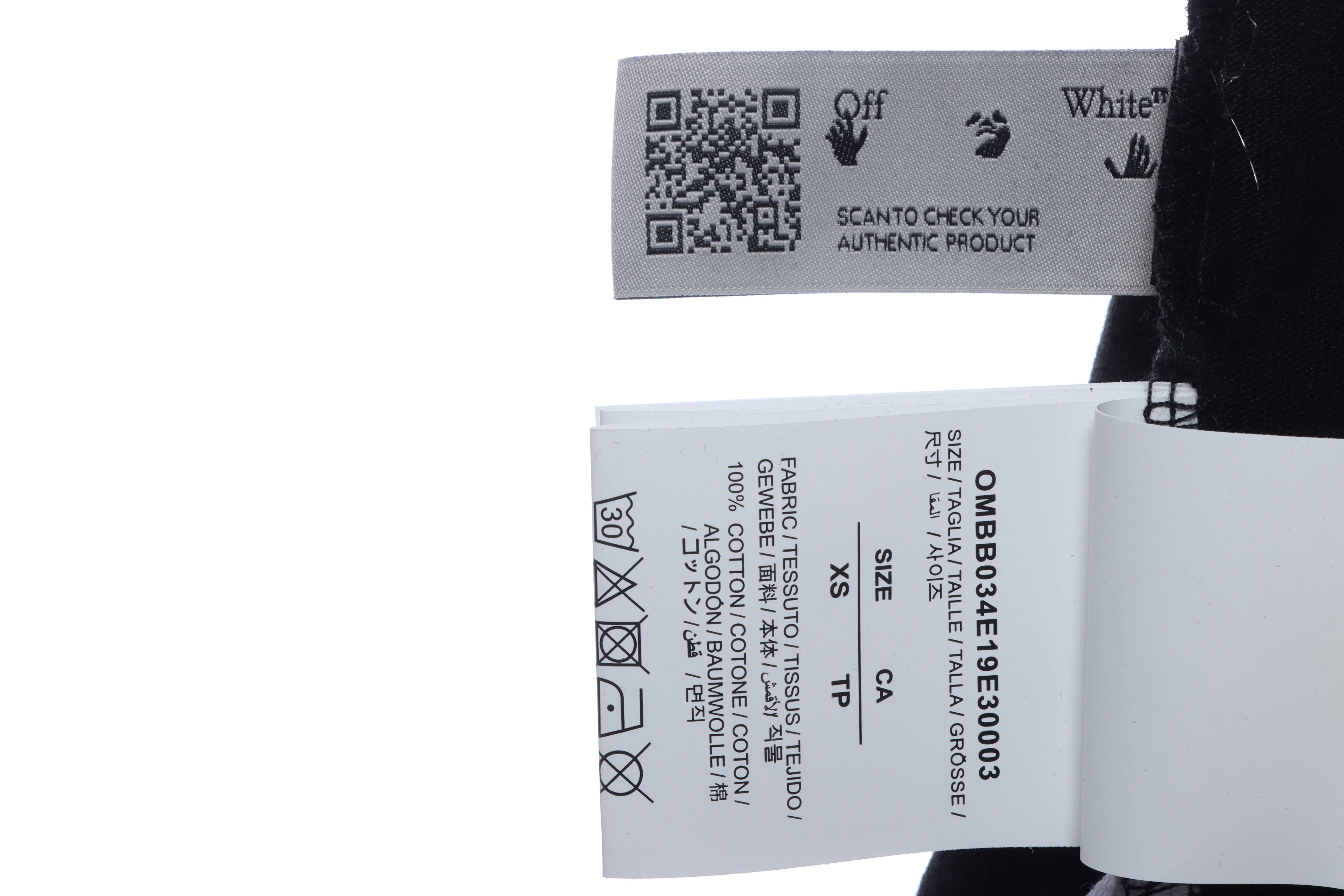 OW Melting Arrow Printed Short Sleeve Black and Gray