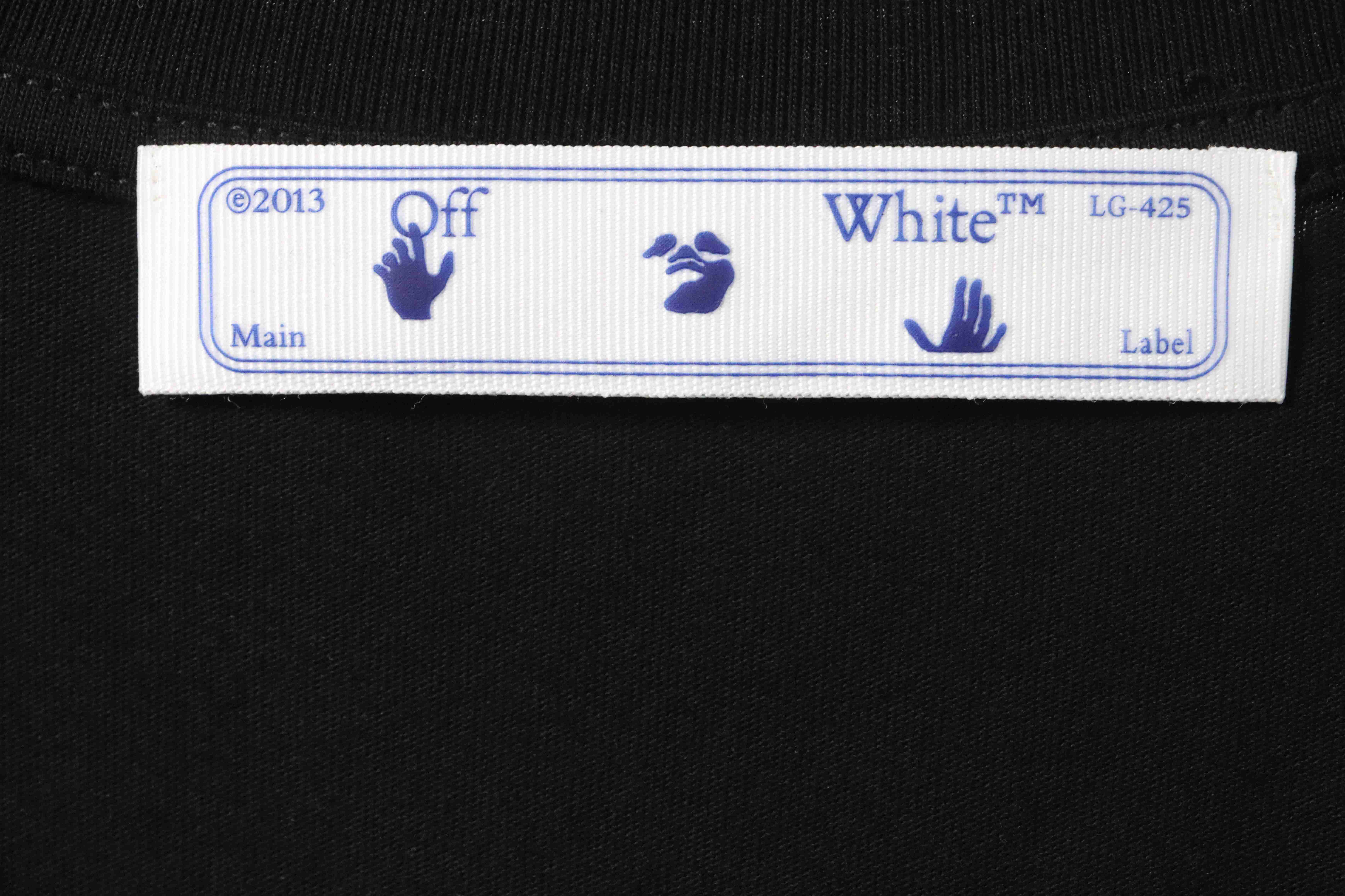 OW Melting Arrow Printed Short Sleeve Black Blue