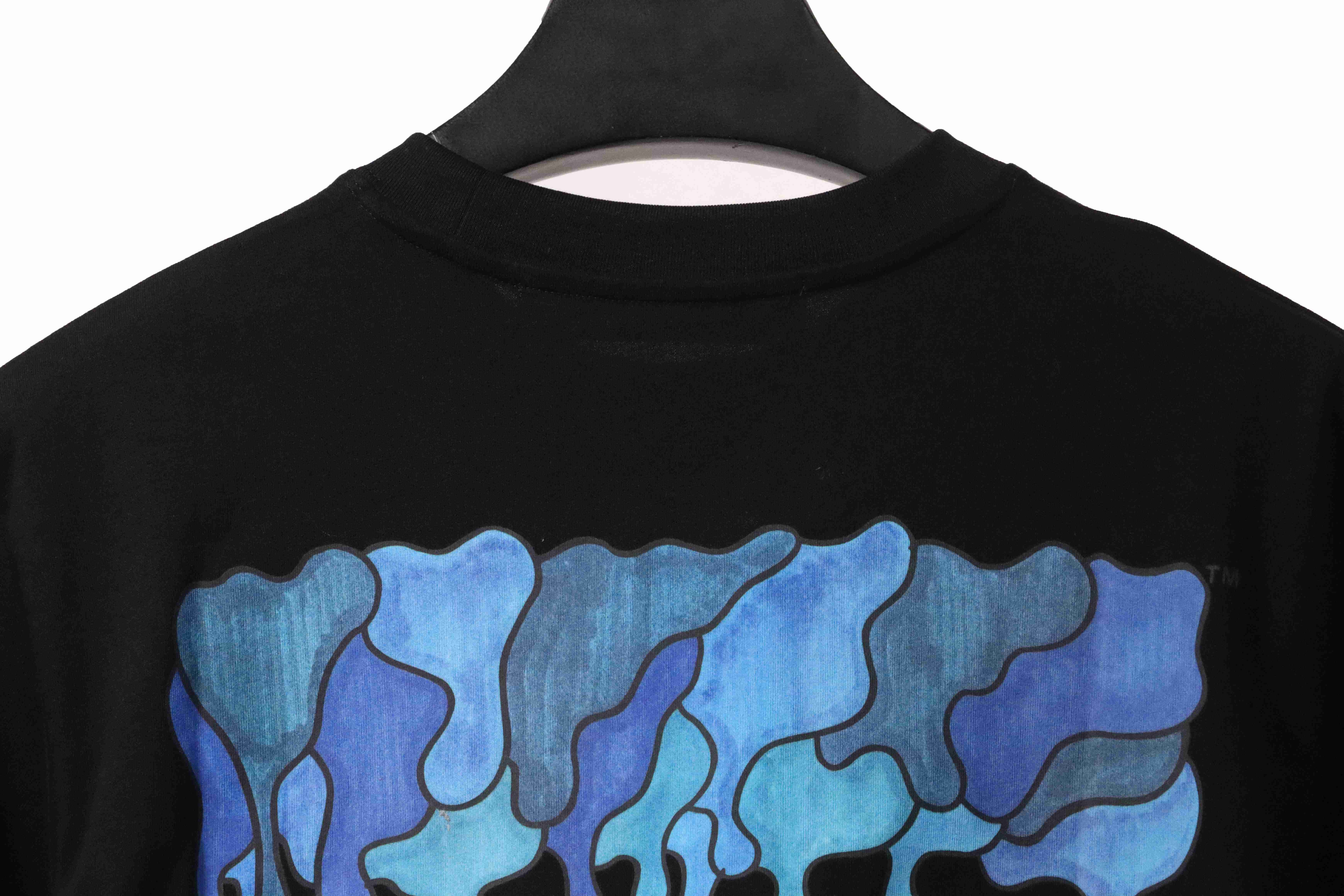 OW Melting Arrow Printed Short Sleeve Black Blue