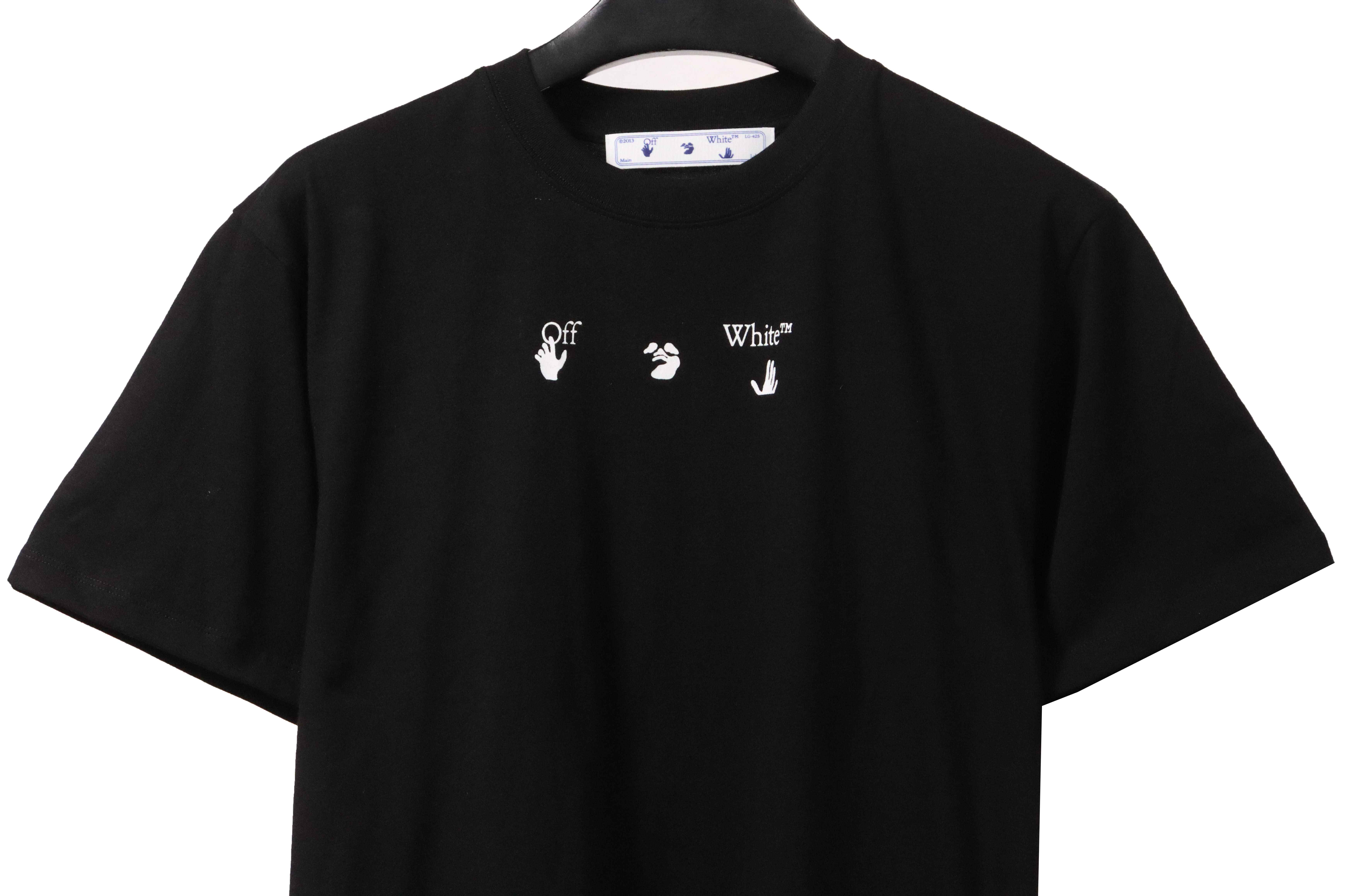 OW Melting Arrow Printed Short Sleeve Black Blue