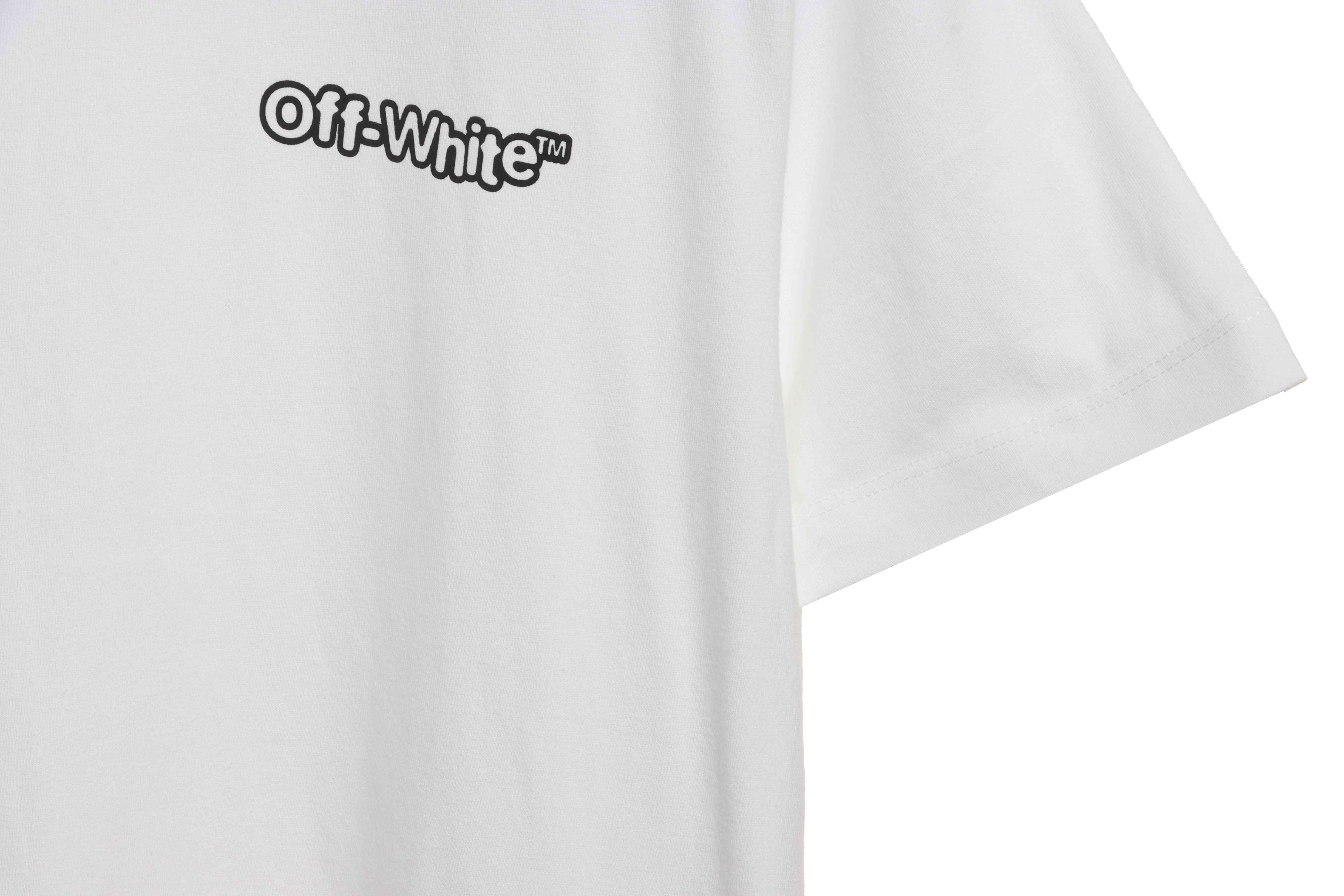 OW micro logo short sleeve white