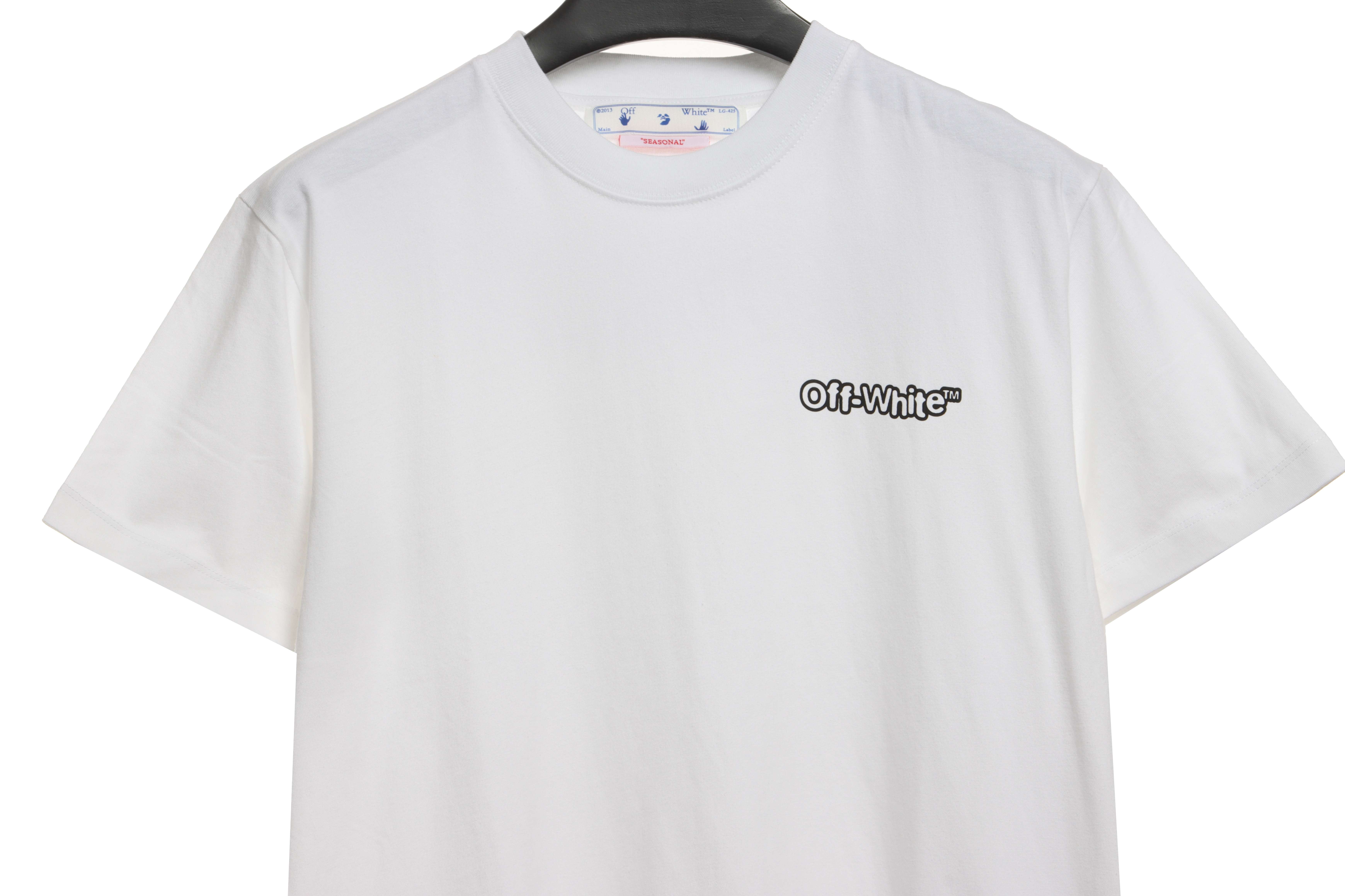 OW micro logo short sleeve white