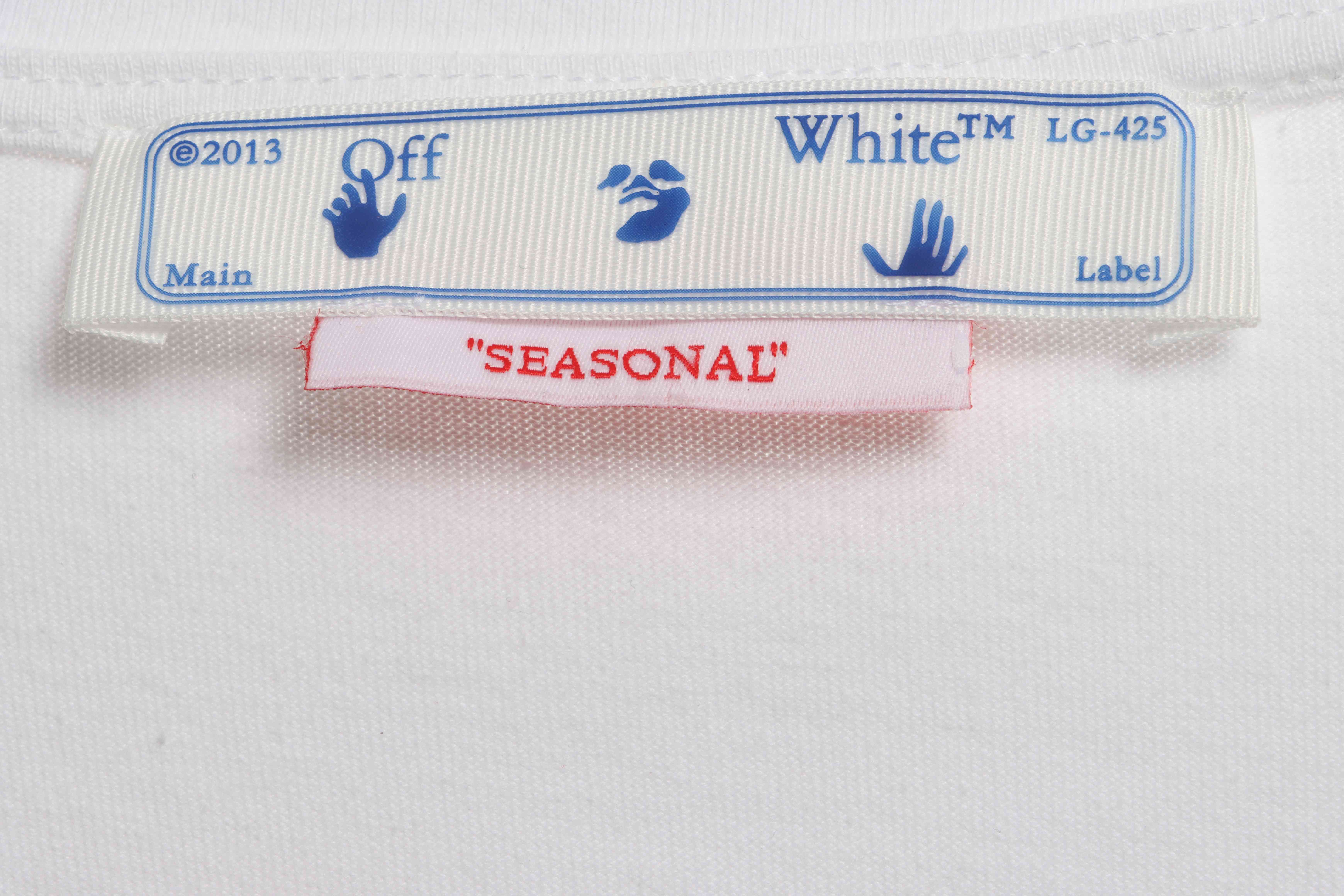 OW micro logo short sleeve white