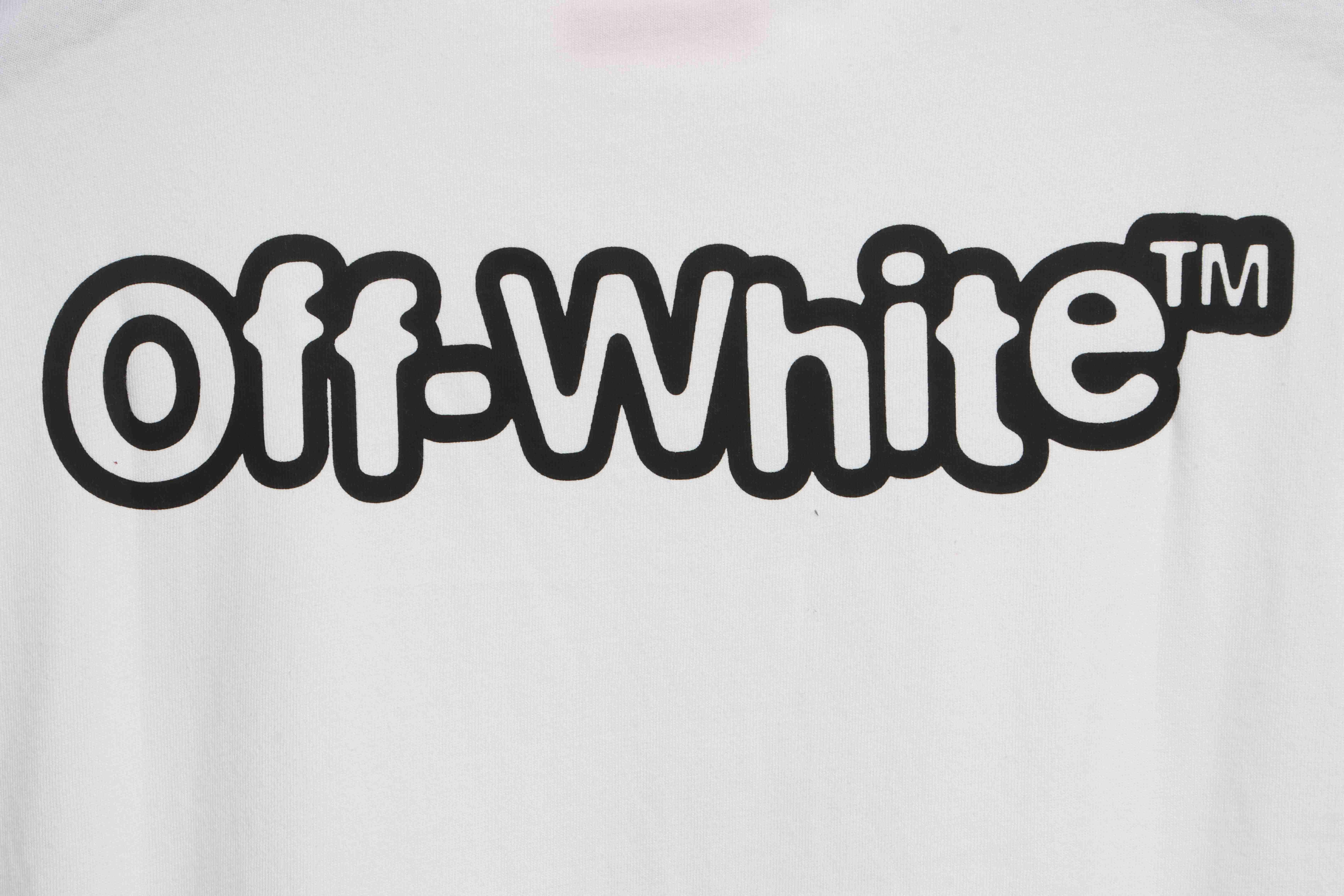 OW micro logo short sleeve white