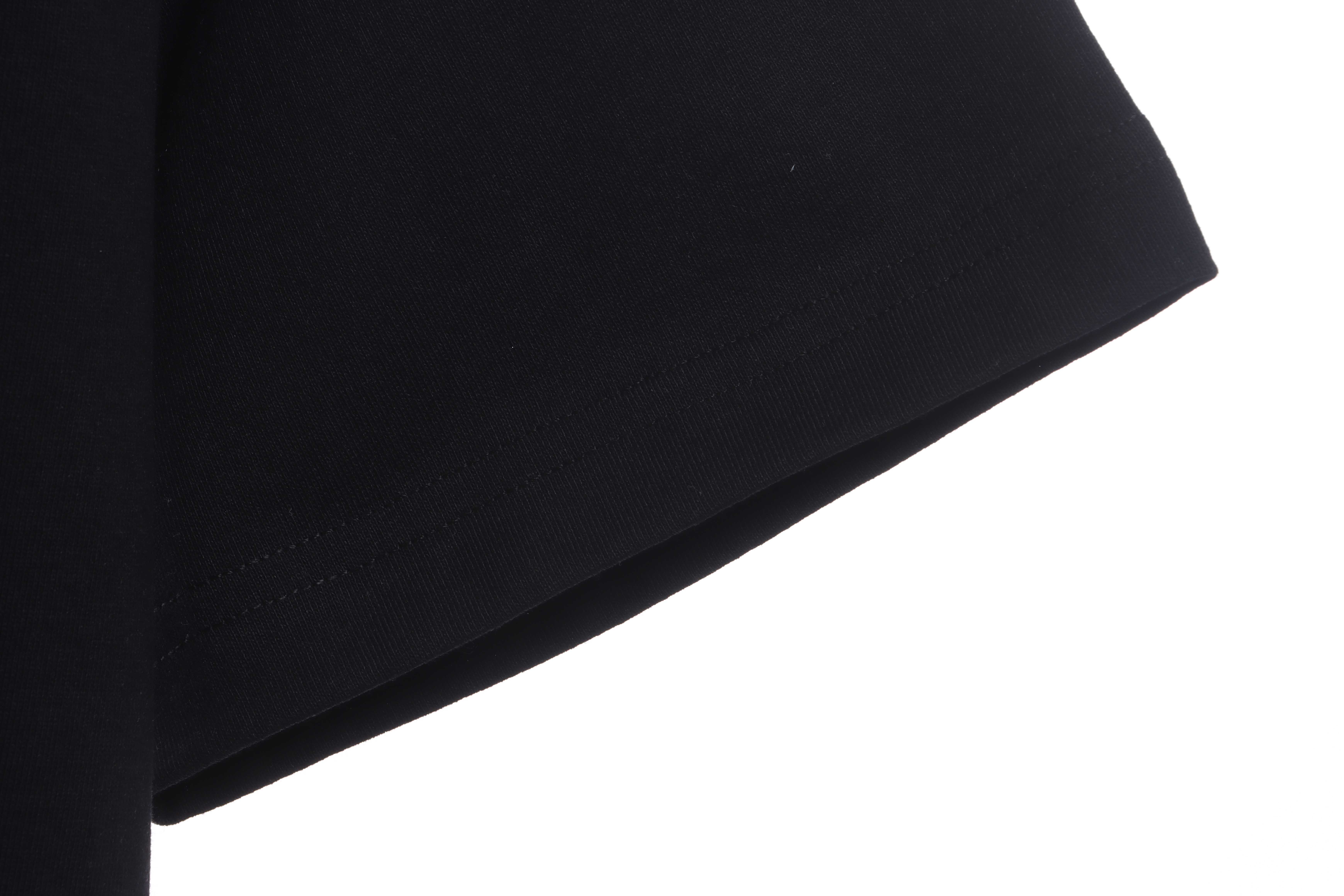 OW oil painting print short sleeve black