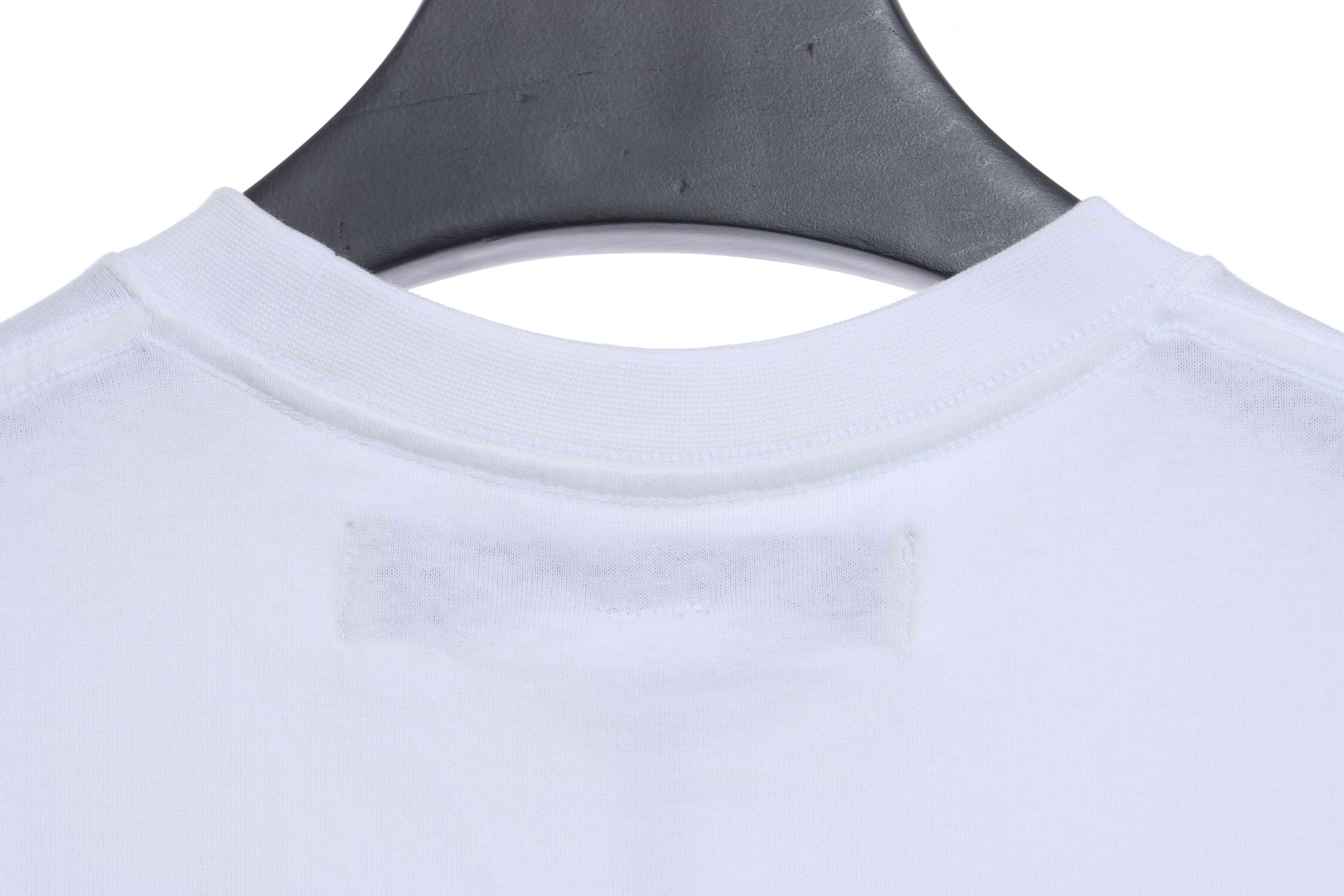 OW oil painting print short sleeve White