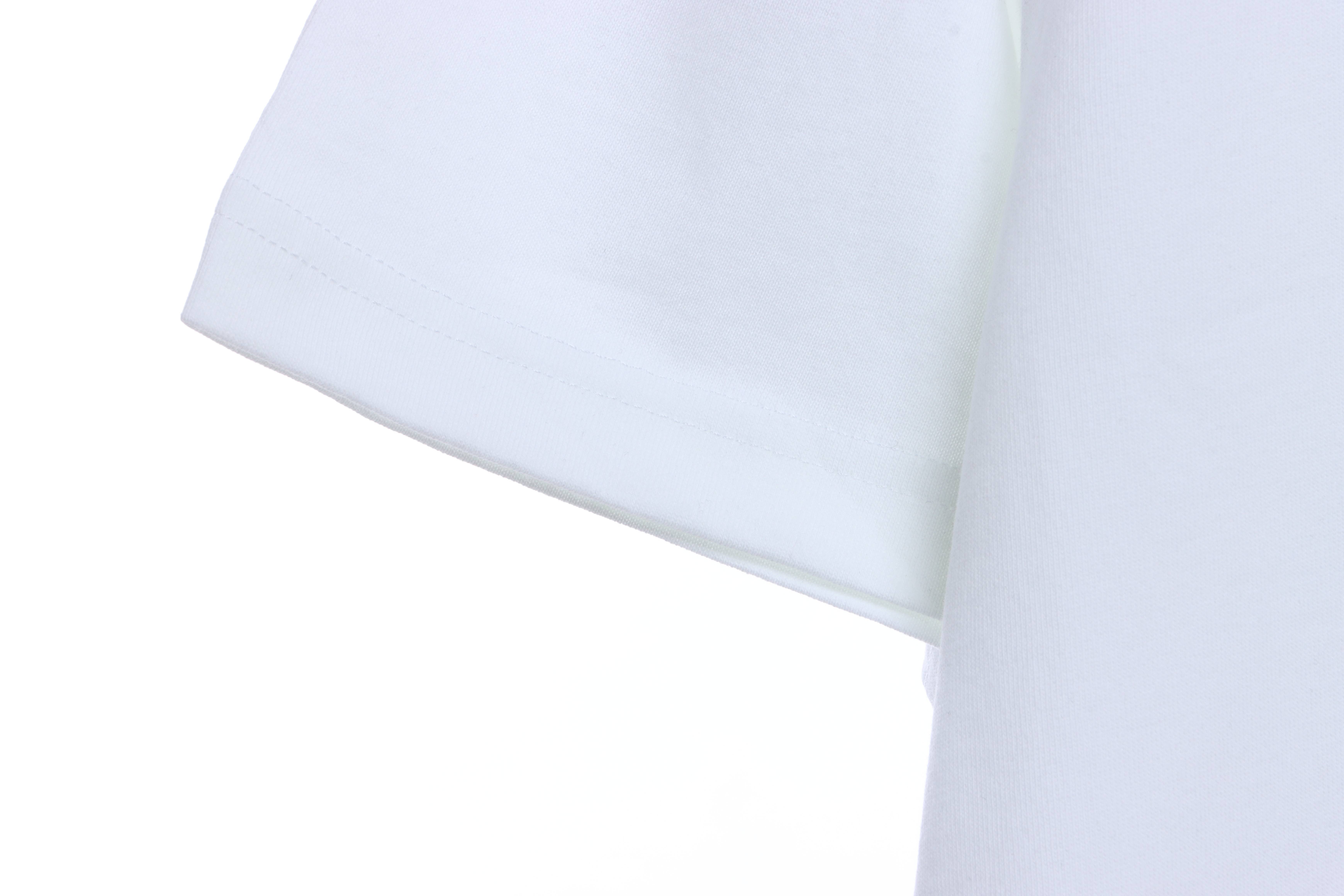 OW oil painting print short sleeve White