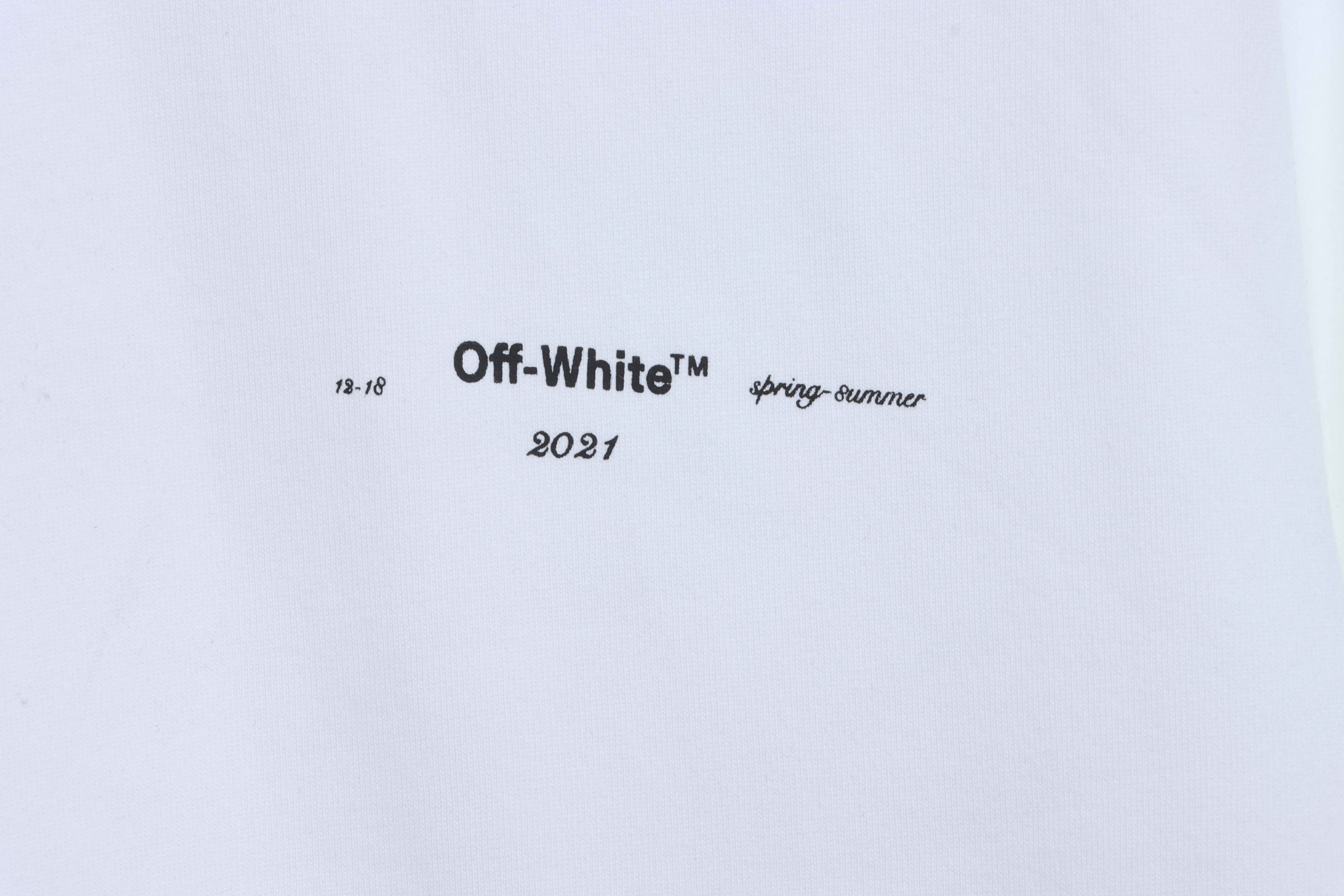 OW oil painting print short sleeve White
