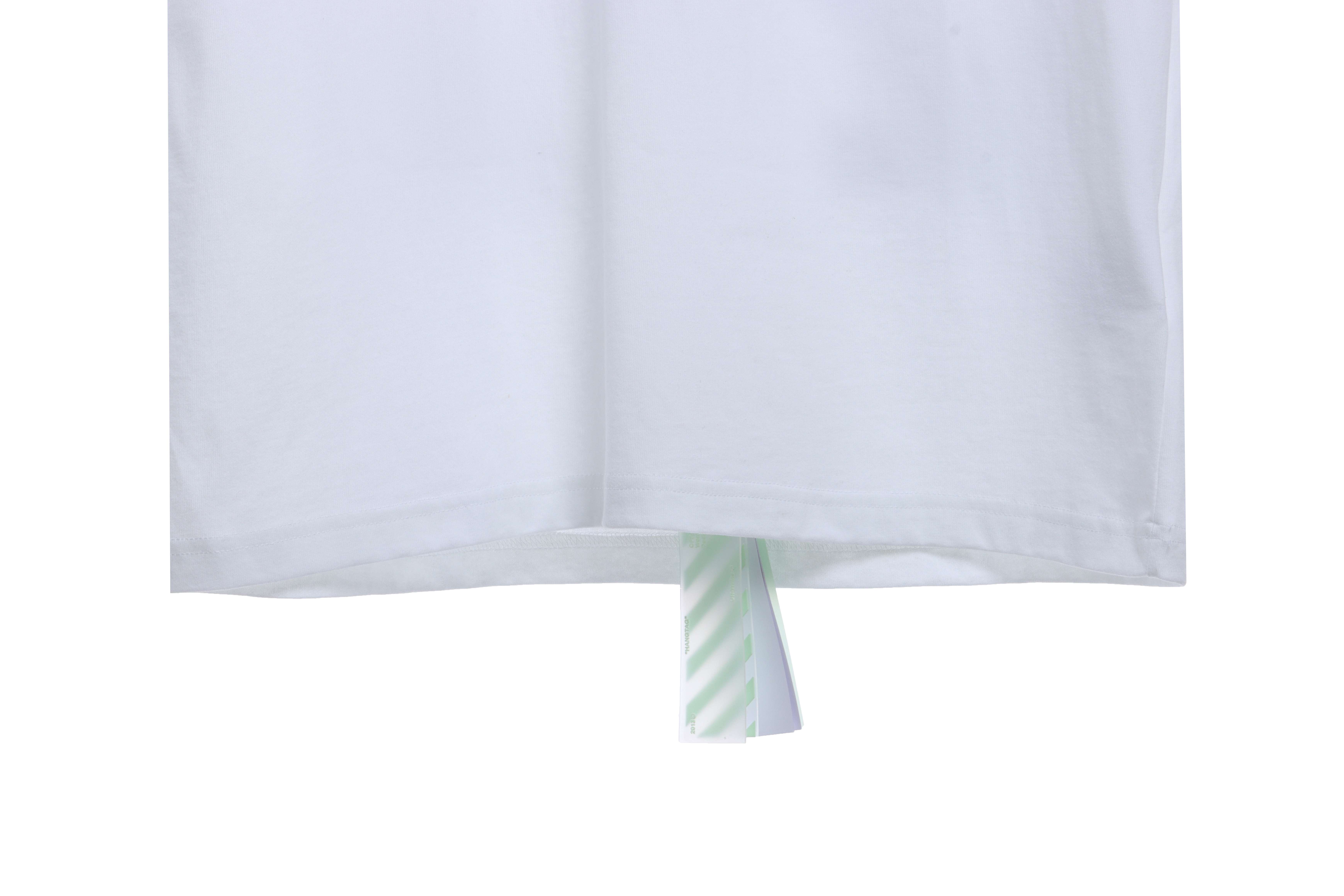 OW oil painting print short sleeve White