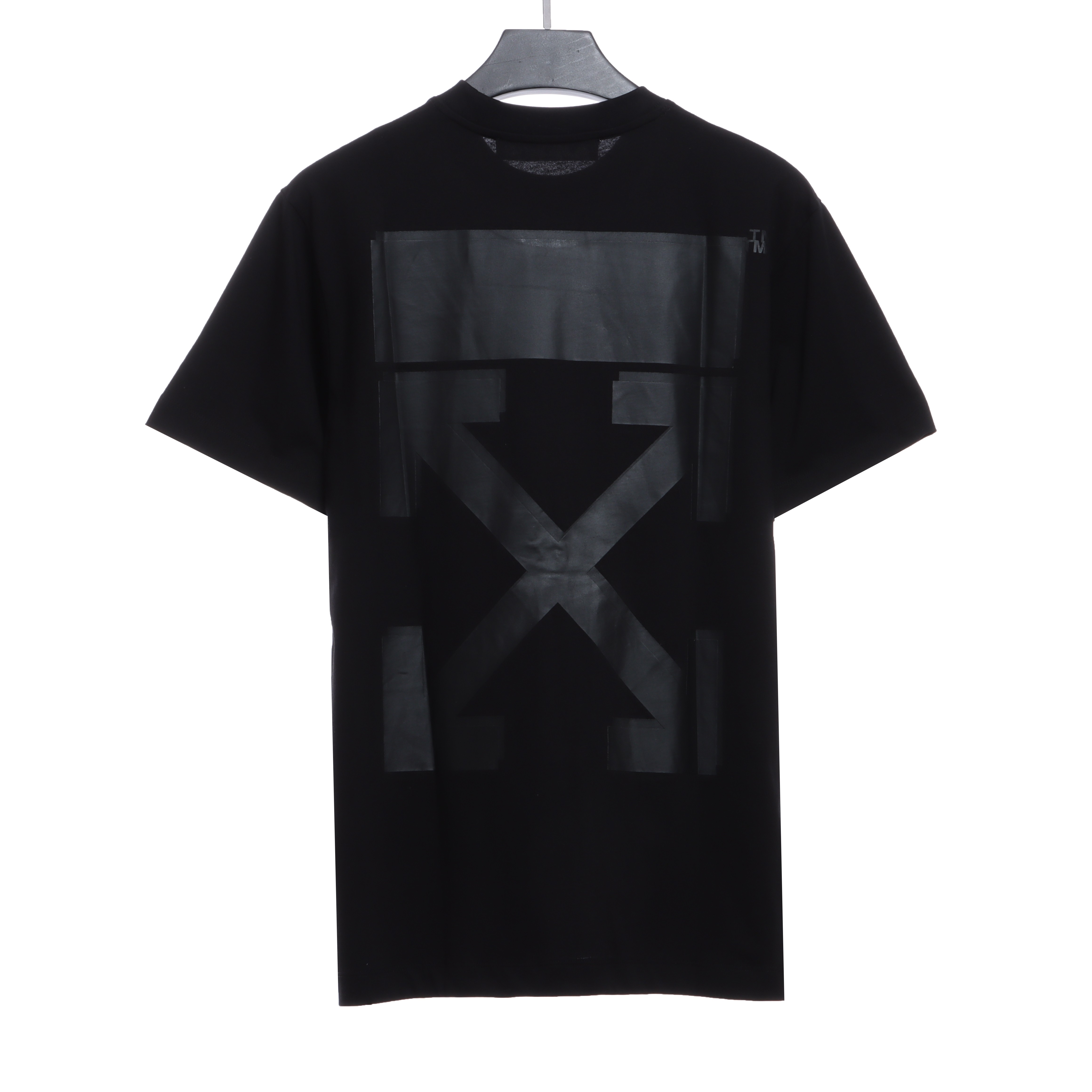OW Overlapping Arrows Print Short Sleeve Black