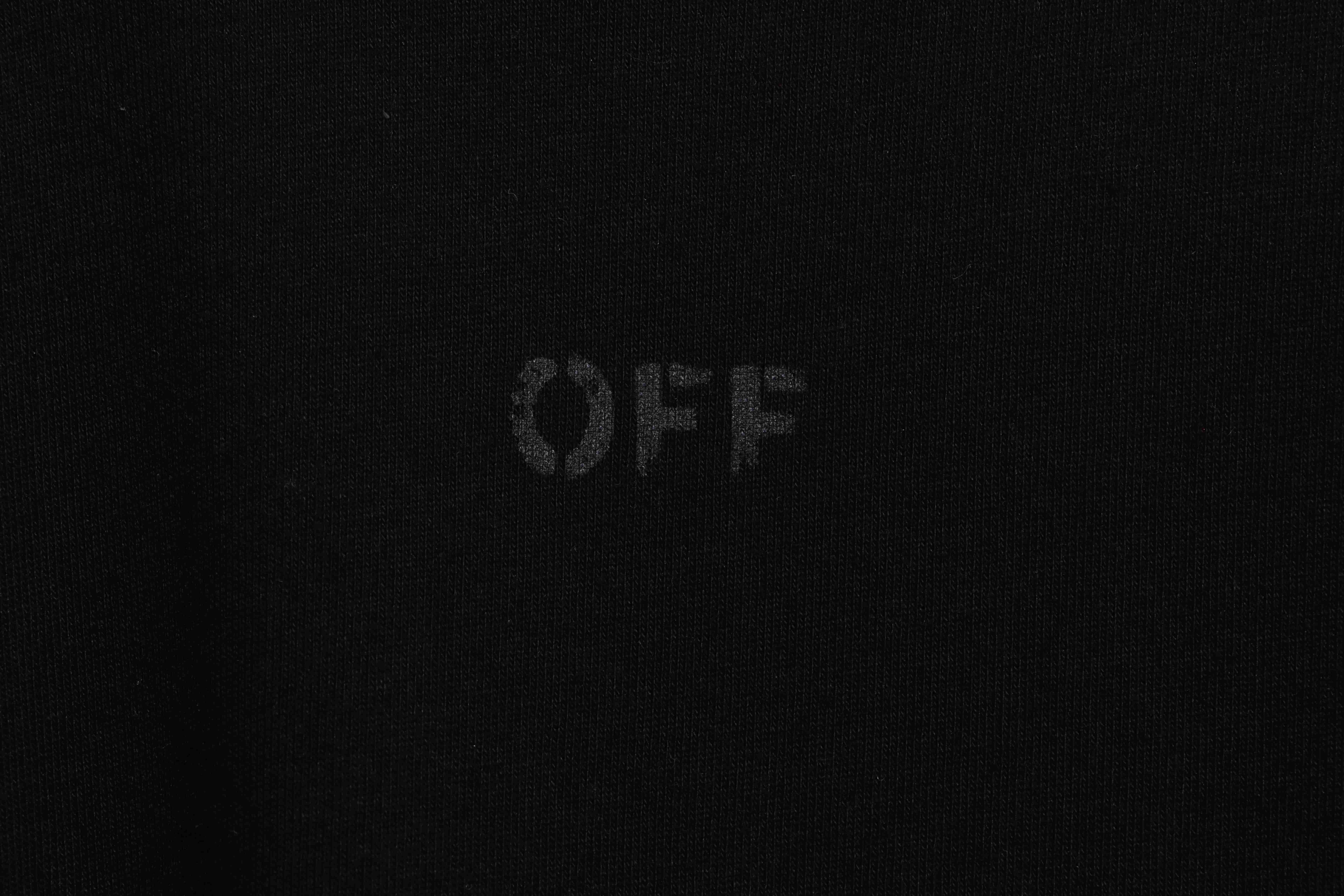 OW Overlapping Arrows Print Short Sleeve Black