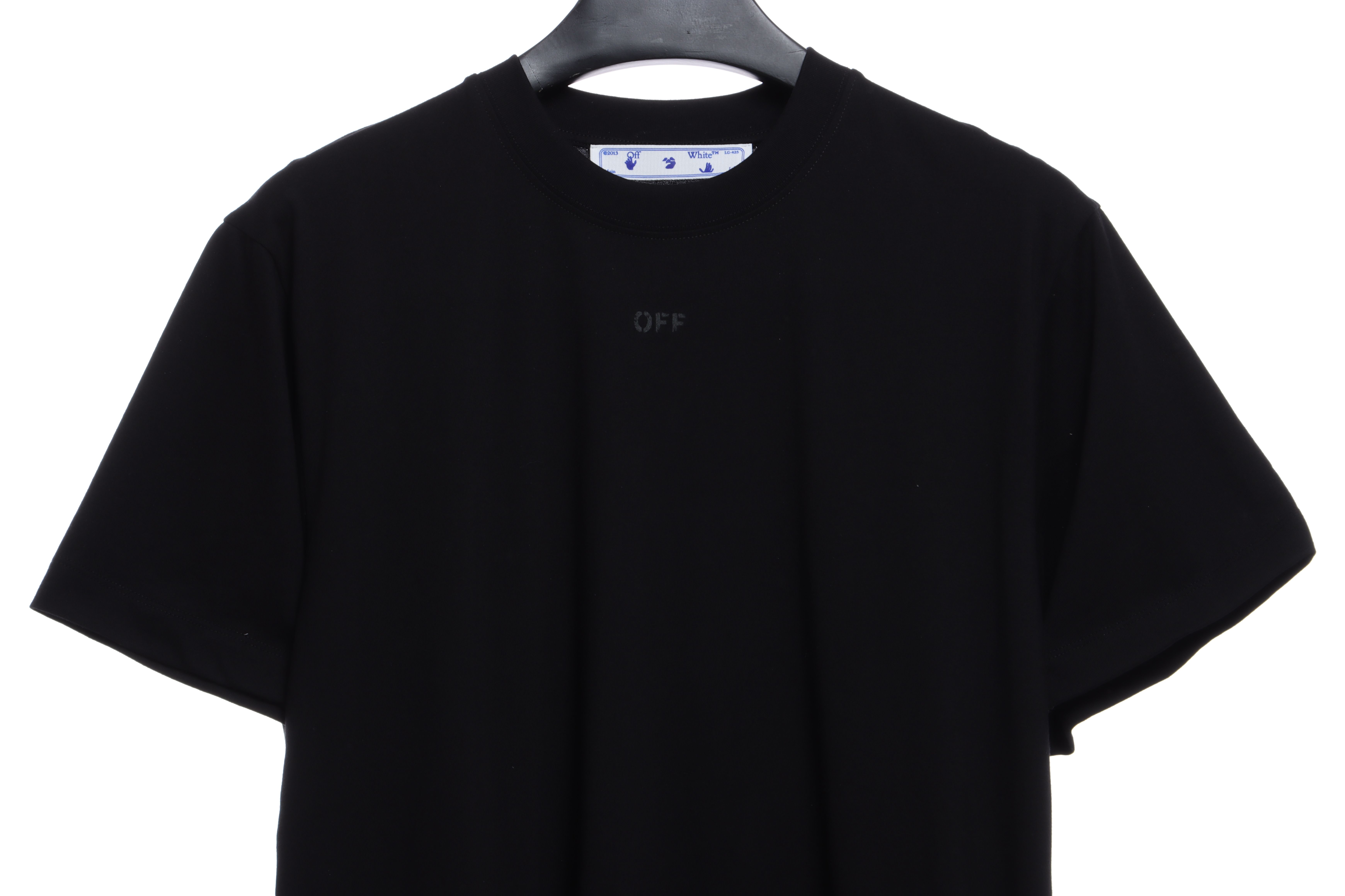 OW Overlapping Arrows Print Short Sleeve Black