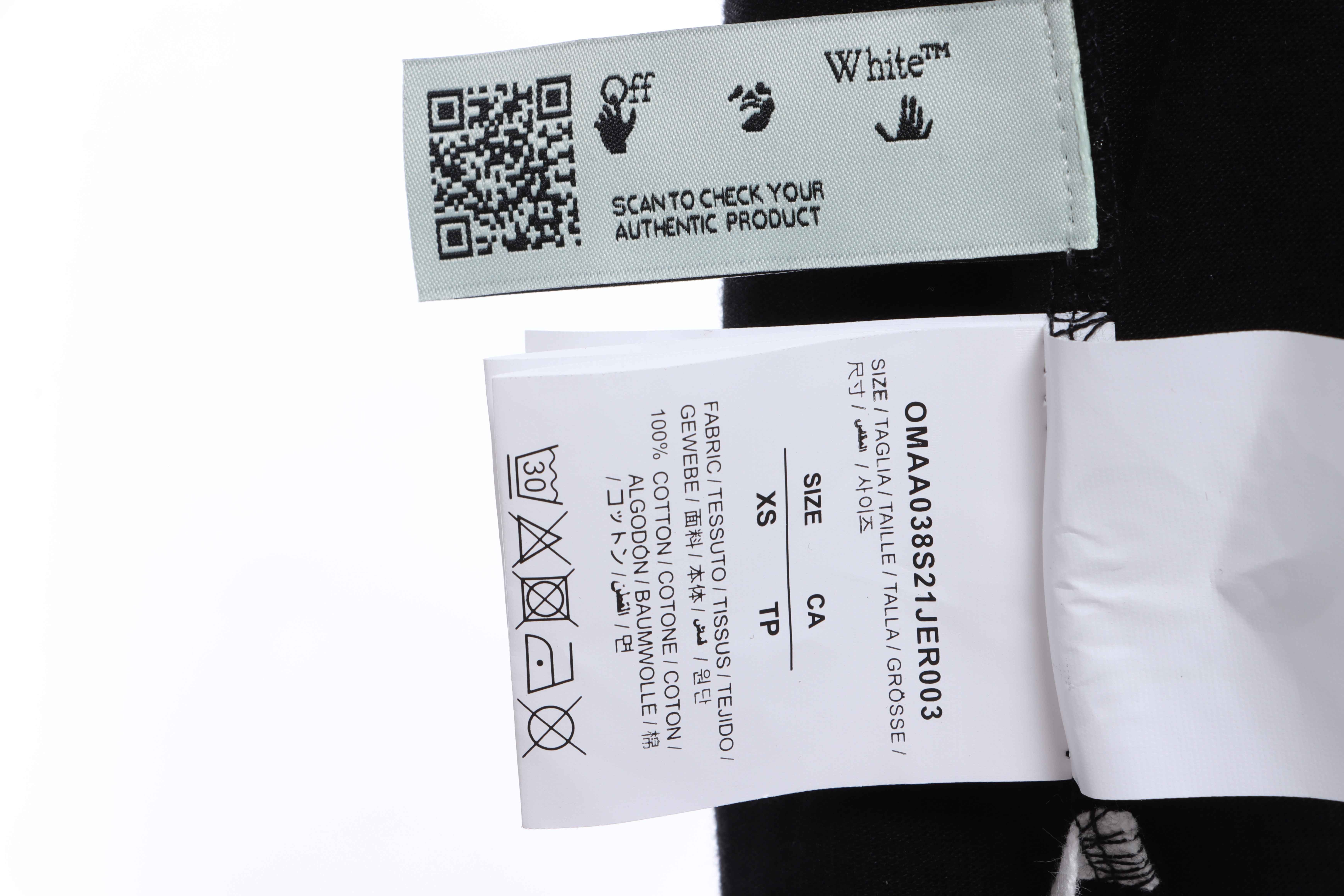 OW Overlapping Arrows Print Short Sleeve Black