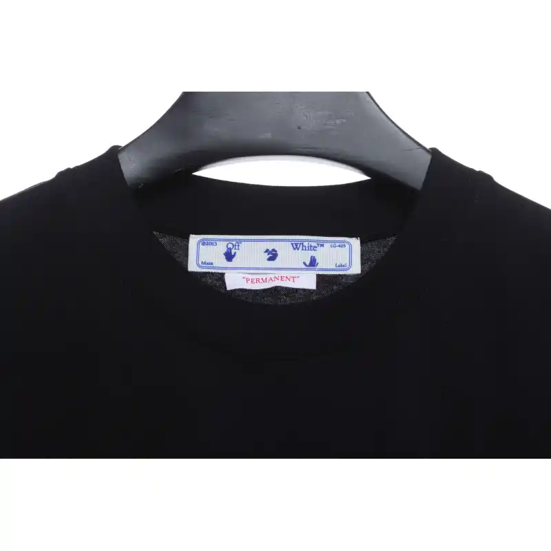 OW Overlapping Zebra Crossing Arrow Printed Short Sleeves