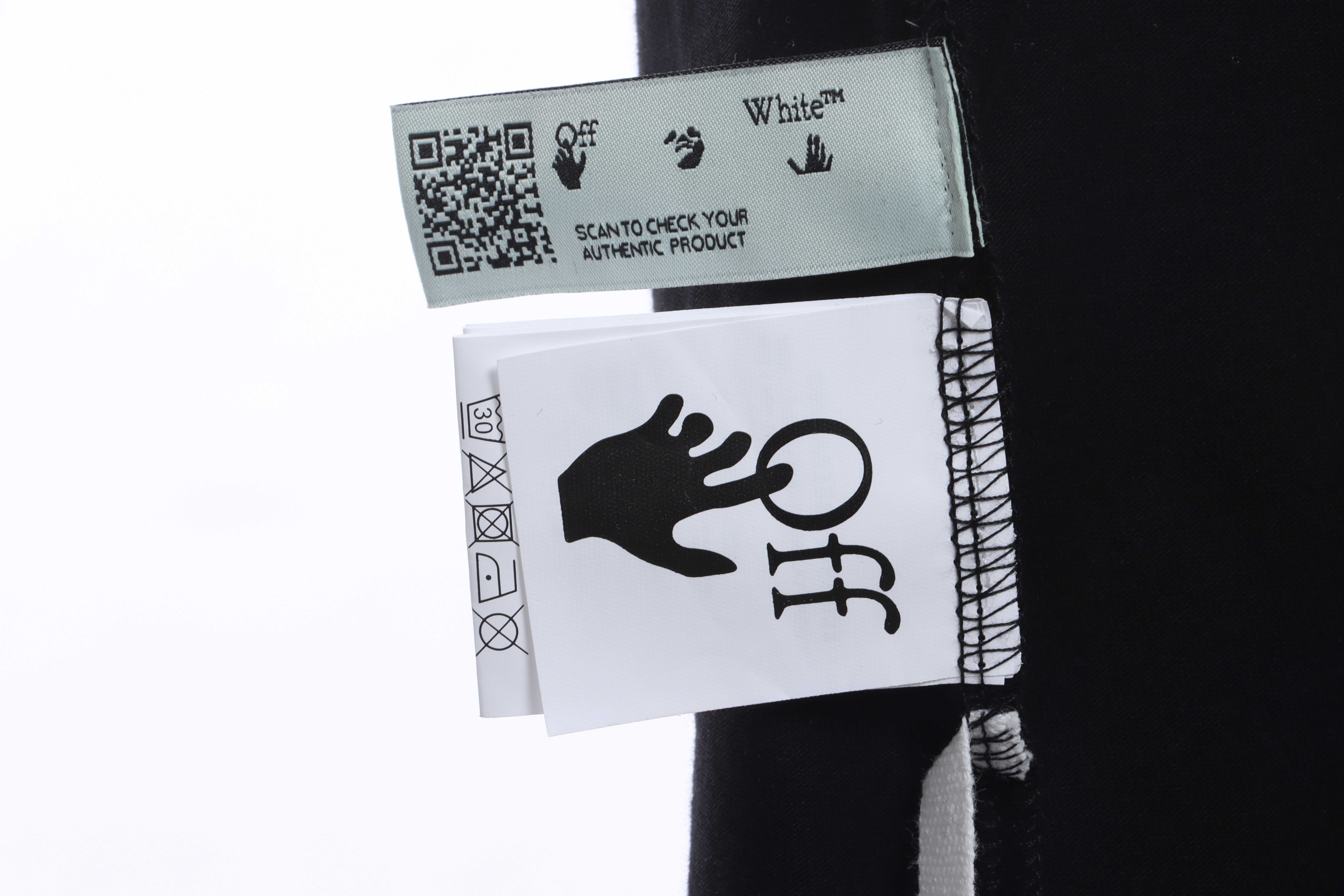 OW Overlapping Zebra Crossing Arrow Printed Short Sleeves