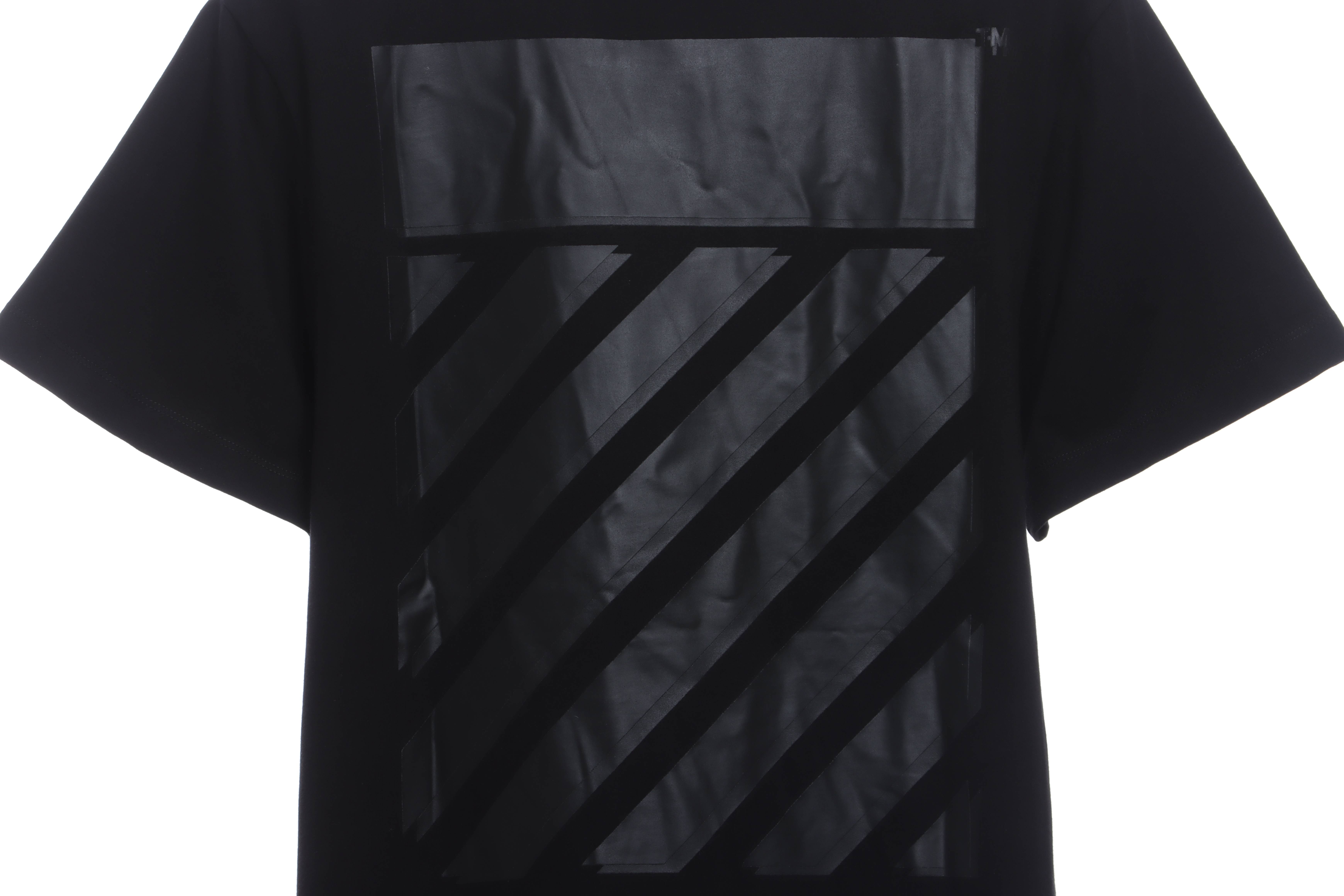 OW Overlapping Zebra Crossing Arrow Printed Short Sleeves