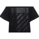 OW Overlapping Zebra Crossing Arrow Printed Short Sleeves