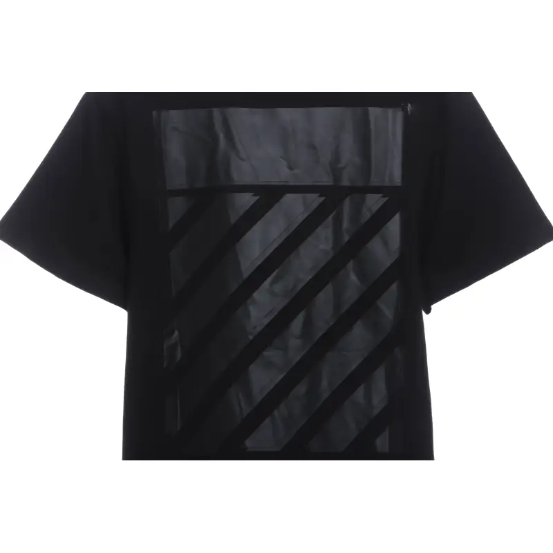 OW Overlapping Zebra Crossing Arrow Printed Short Sleeves