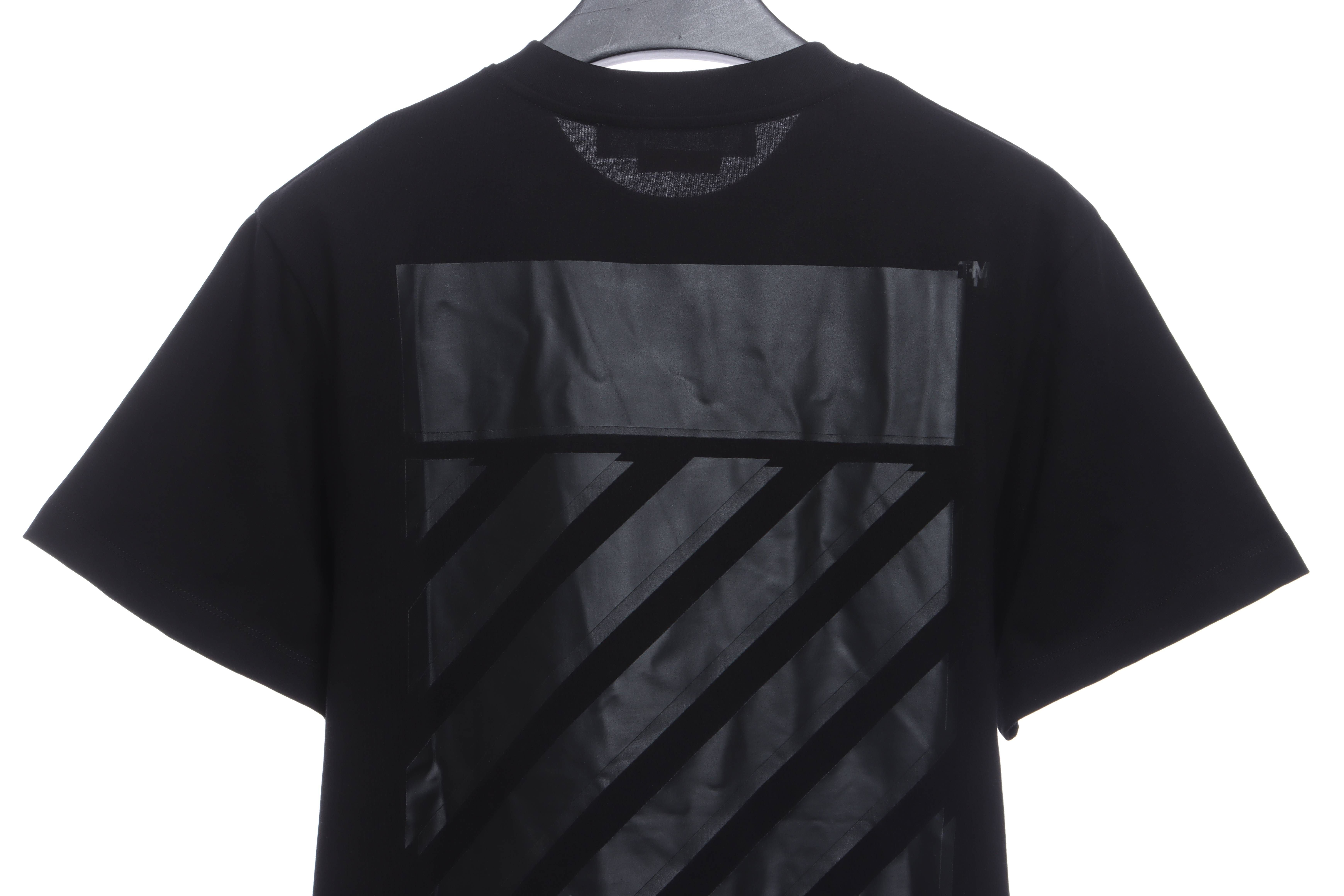 OW Overlapping Zebra Crossing Arrow Printed Short Sleeves