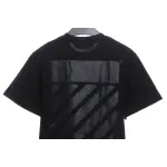 OW Overlapping Zebra Crossing Arrow Printed Short Sleeves