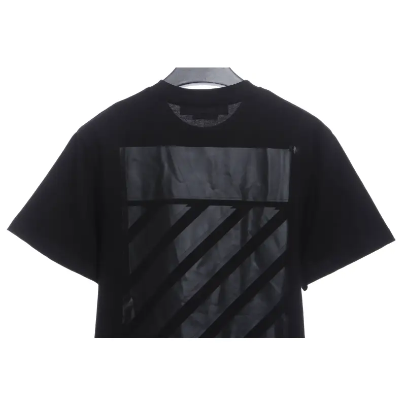 OW Overlapping Zebra Crossing Arrow Printed Short Sleeves