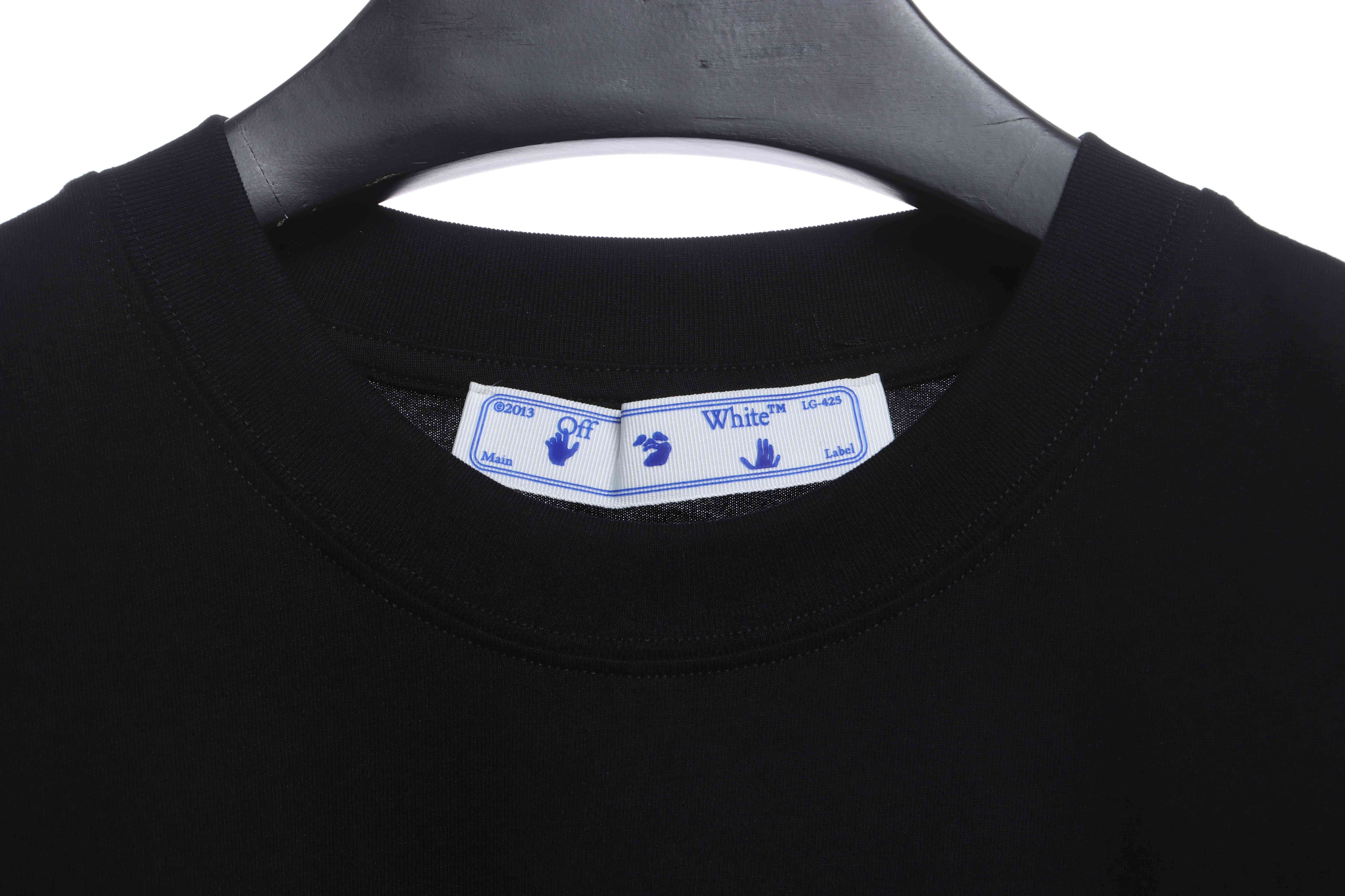 OW red and gray dissolving gradient short sleeves