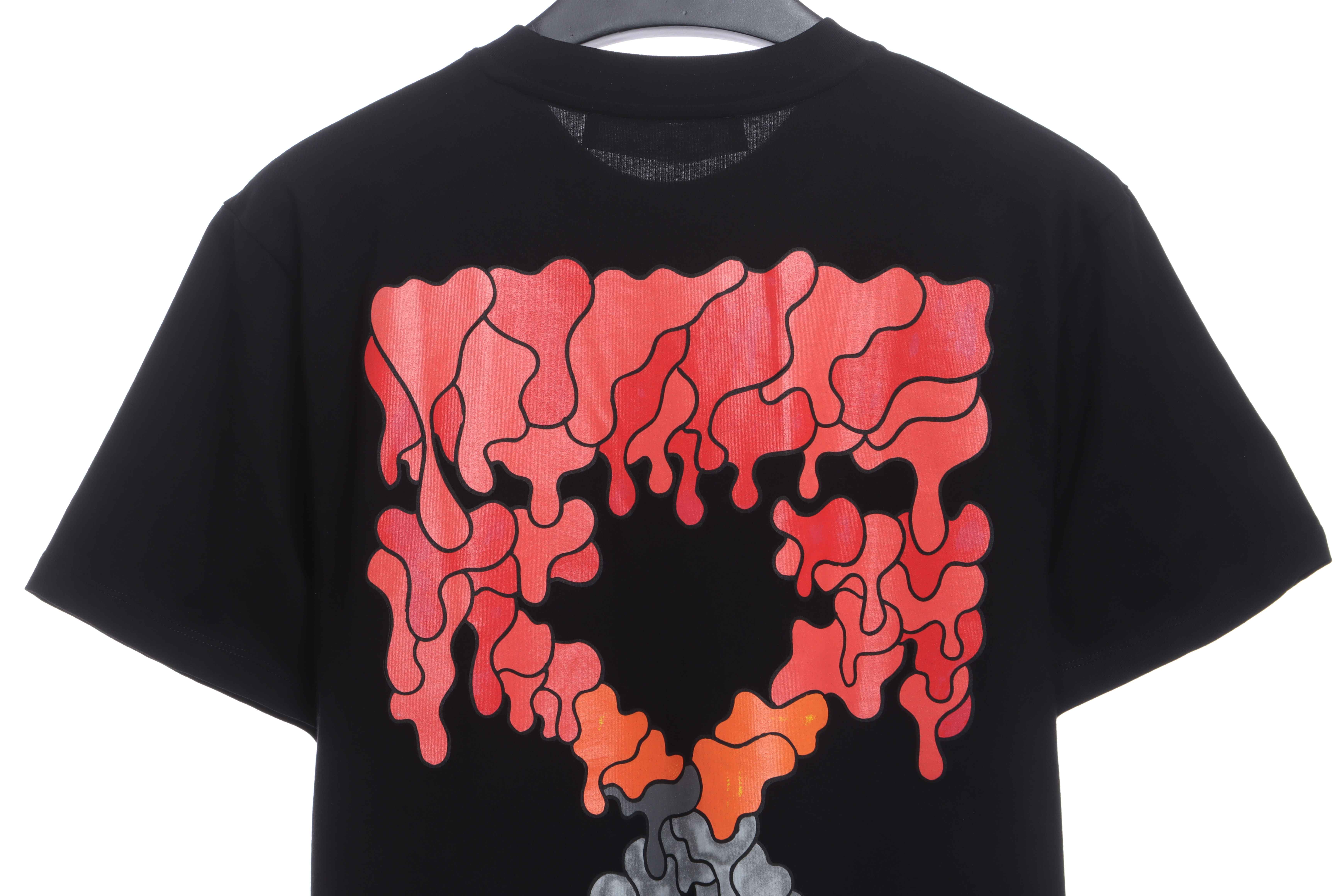 OW red and gray dissolving gradient short sleeves