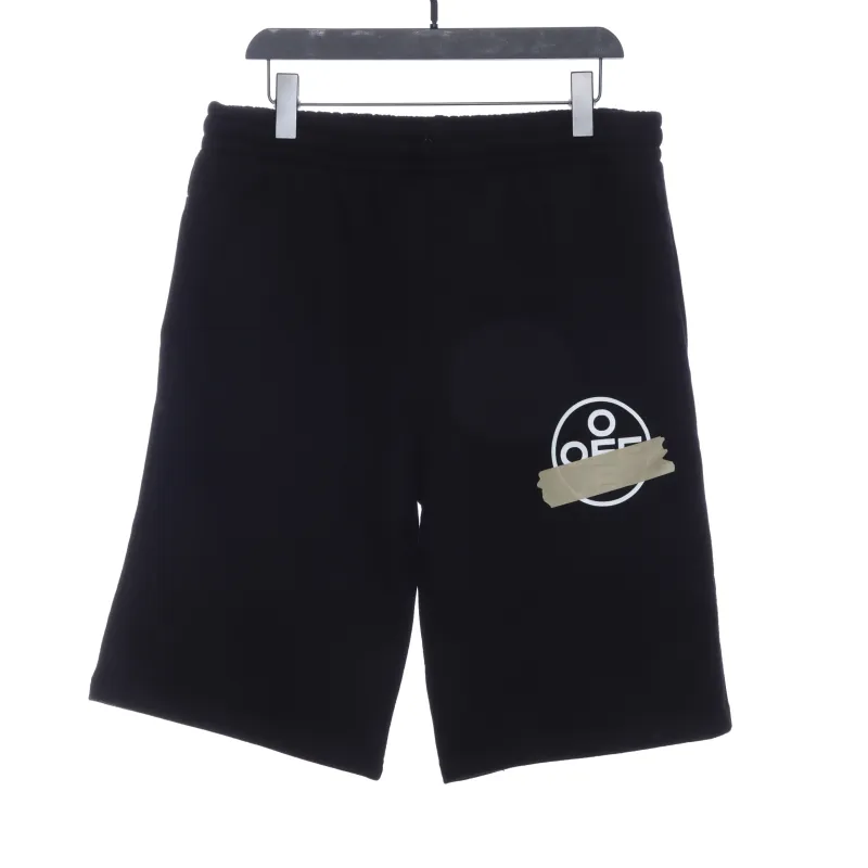 OW rubber stripe print shorts