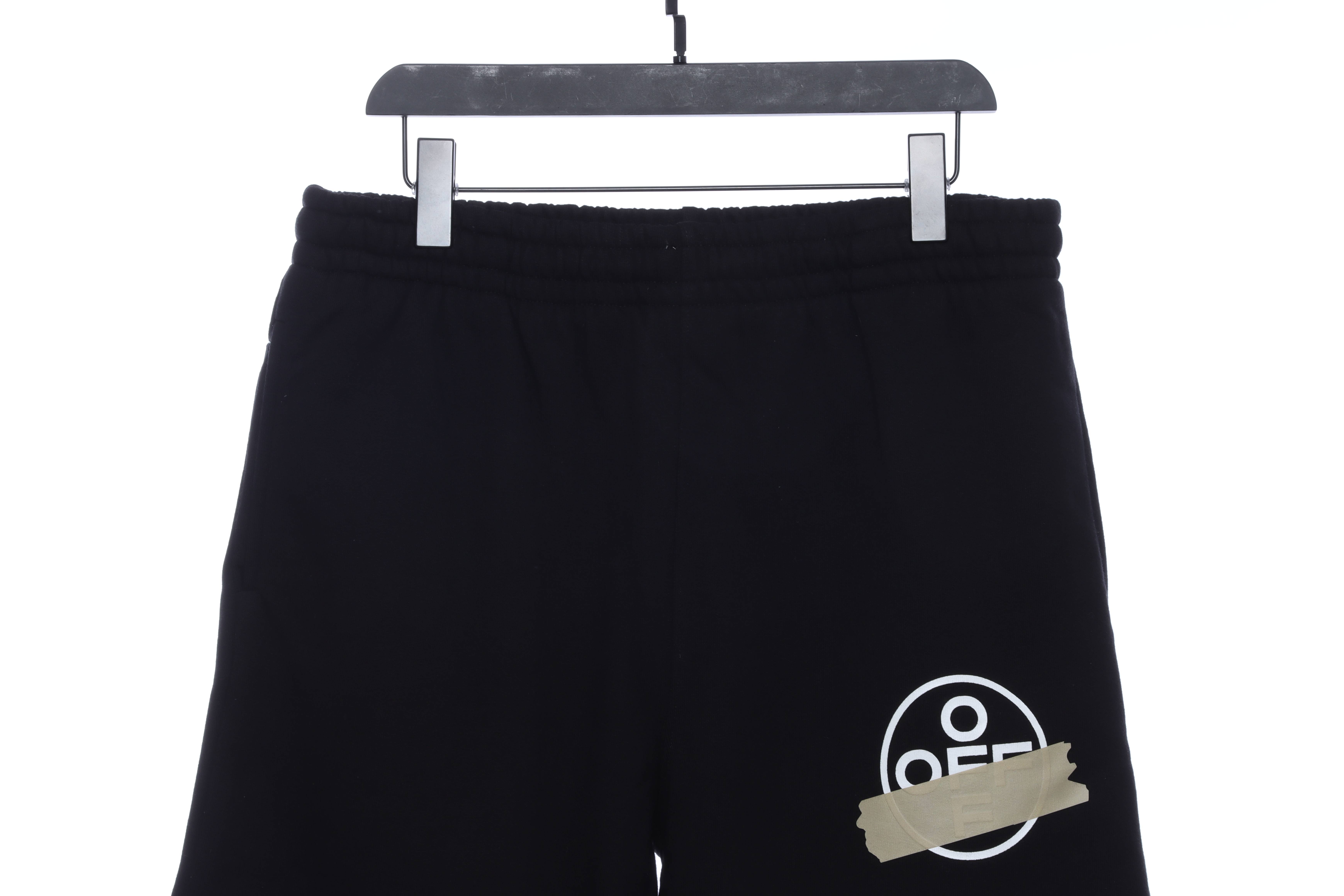 OW rubber stripe print shorts