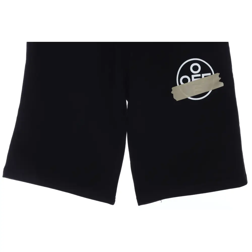 OW rubber stripe print shorts