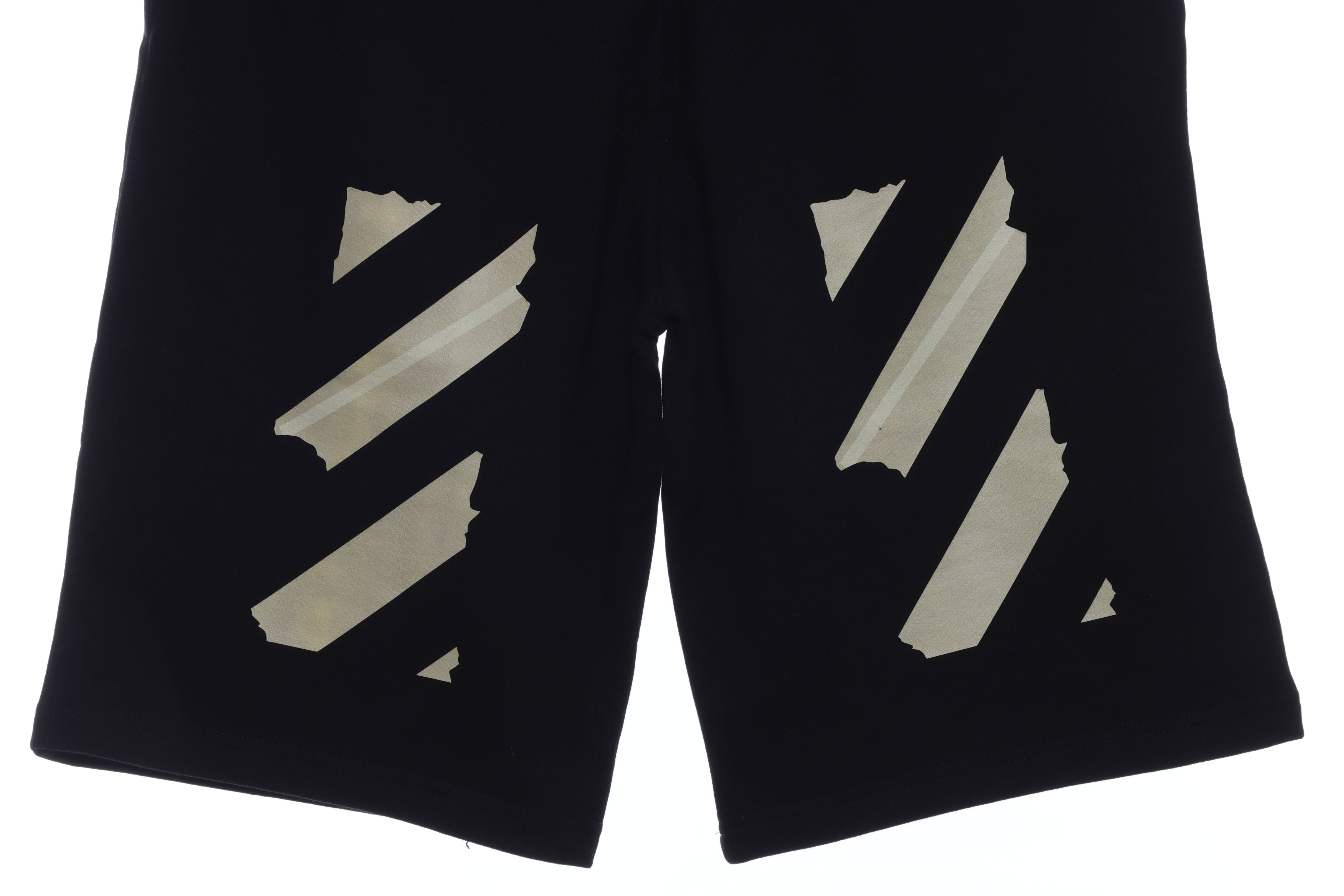 OW rubber stripe print shorts