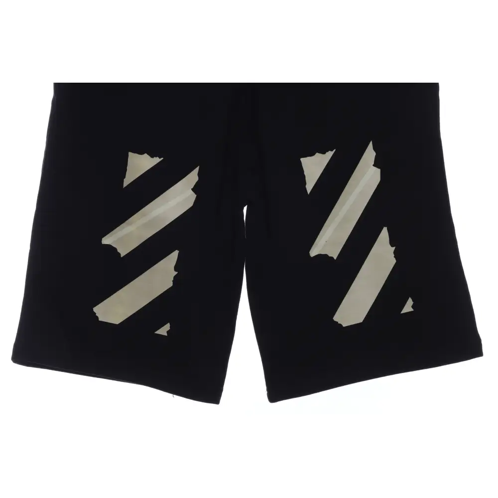 OW rubber stripe print shorts