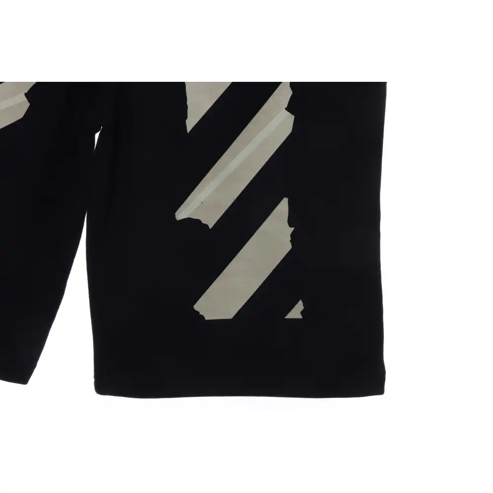 OW rubber stripe print shorts