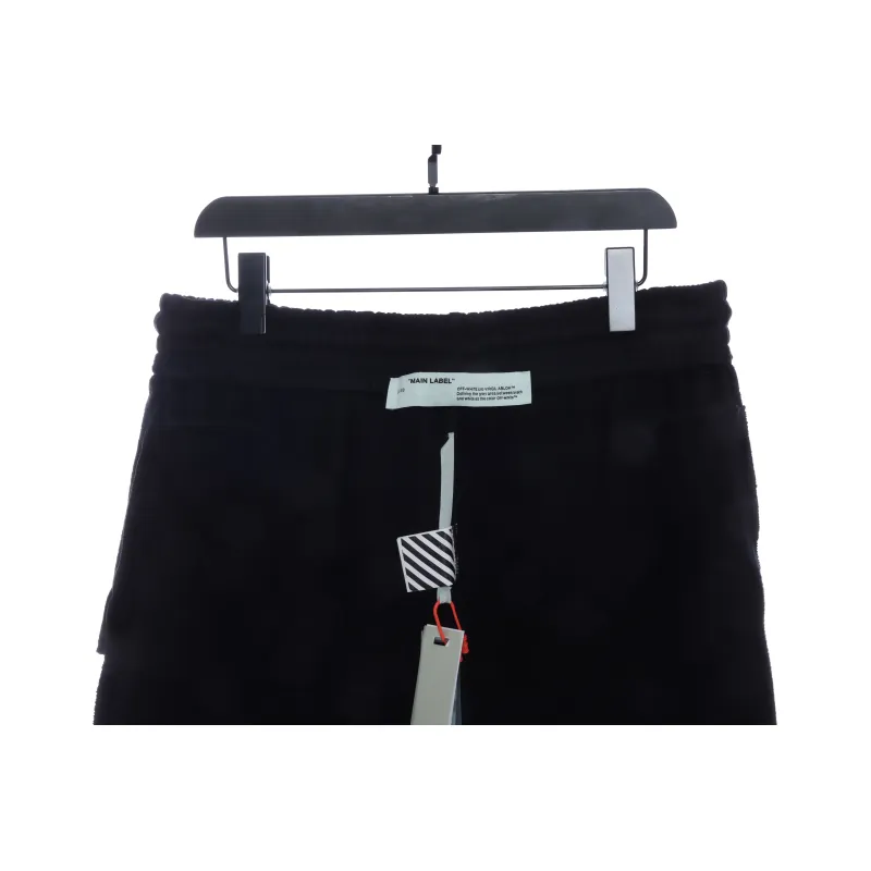 OW rubber stripe print shorts