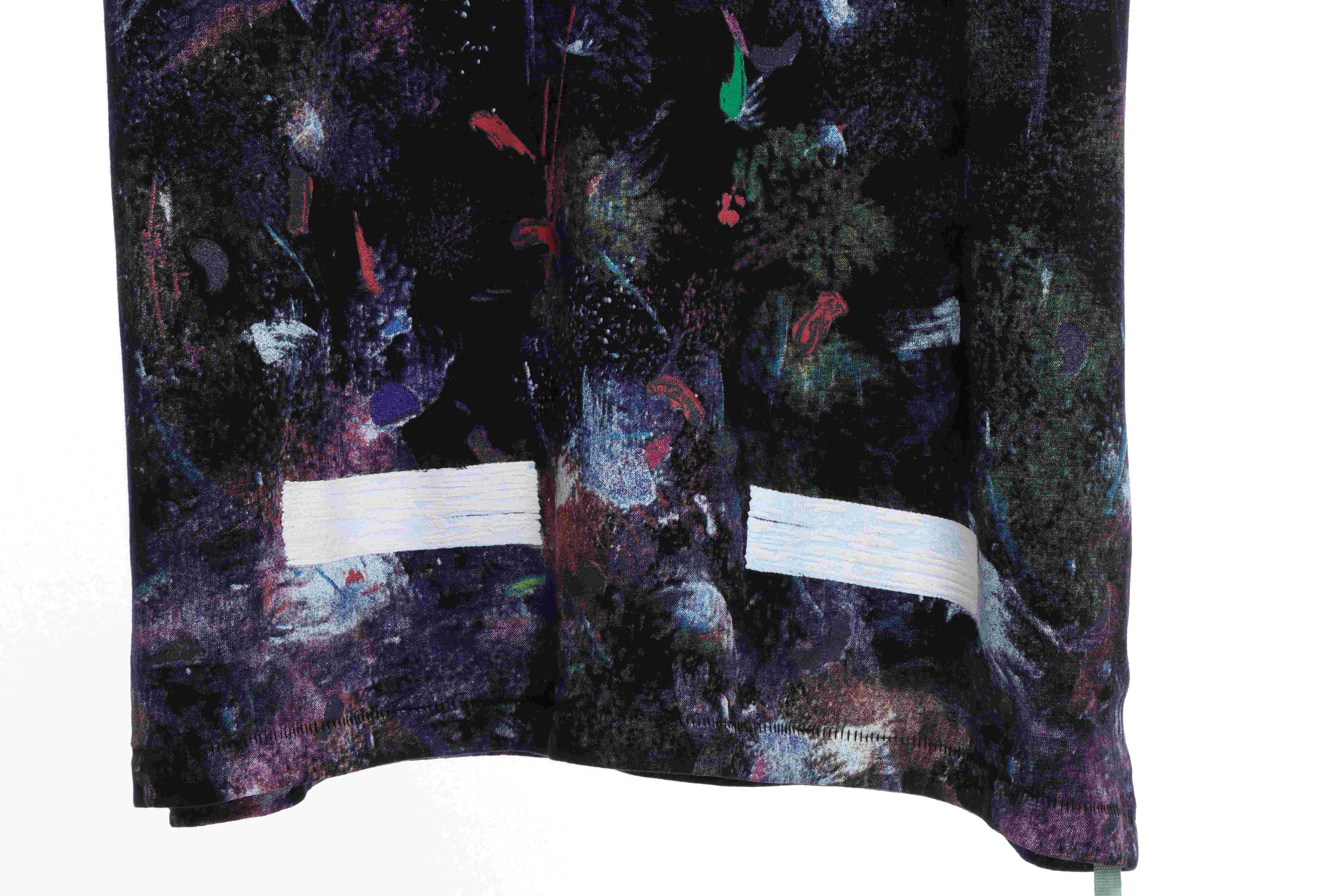 OW Starry Sky Fireworks Ink Arrow Short Sleeve Black