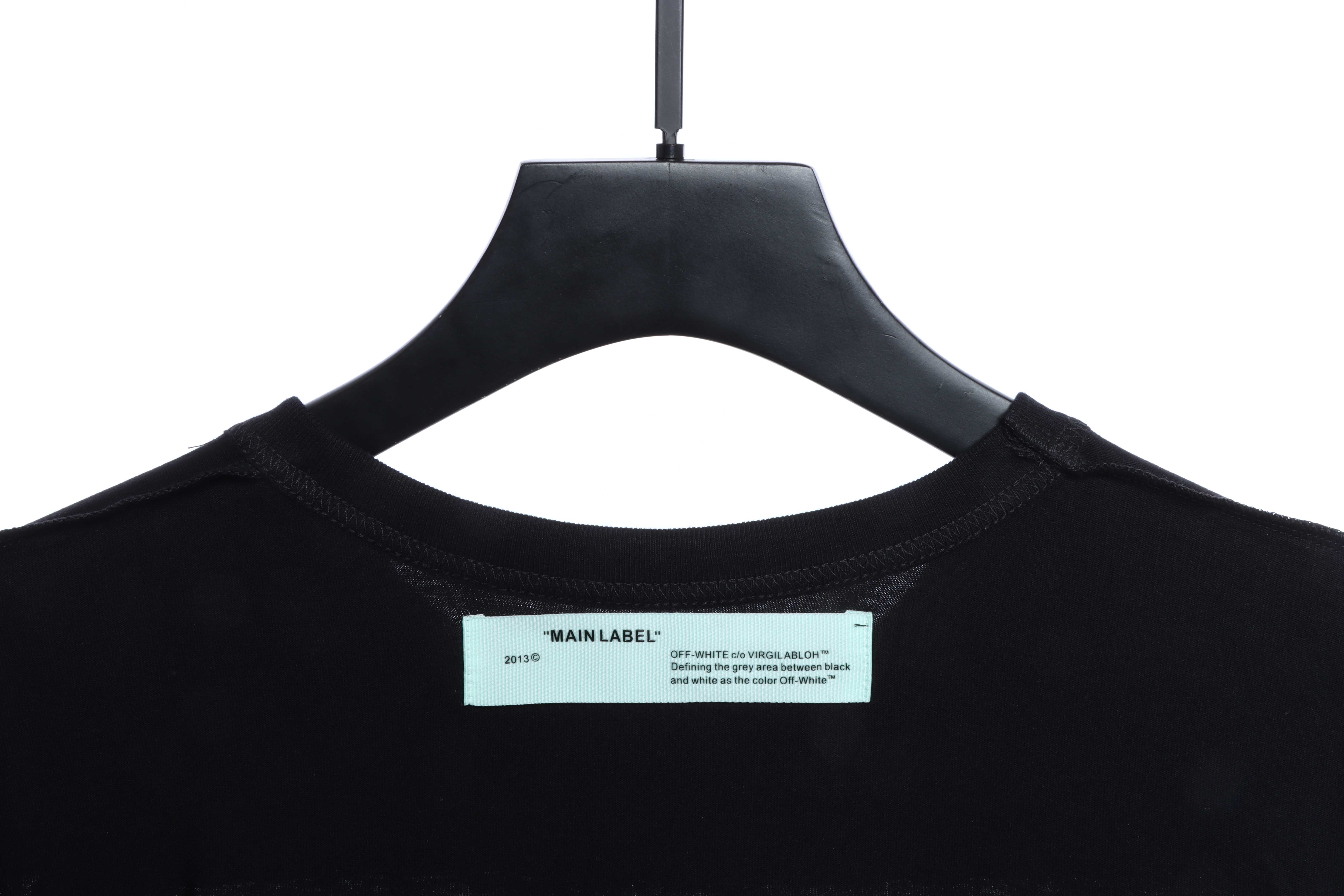 OW Starry Sky Fireworks Ink Arrow Short Sleeve Black